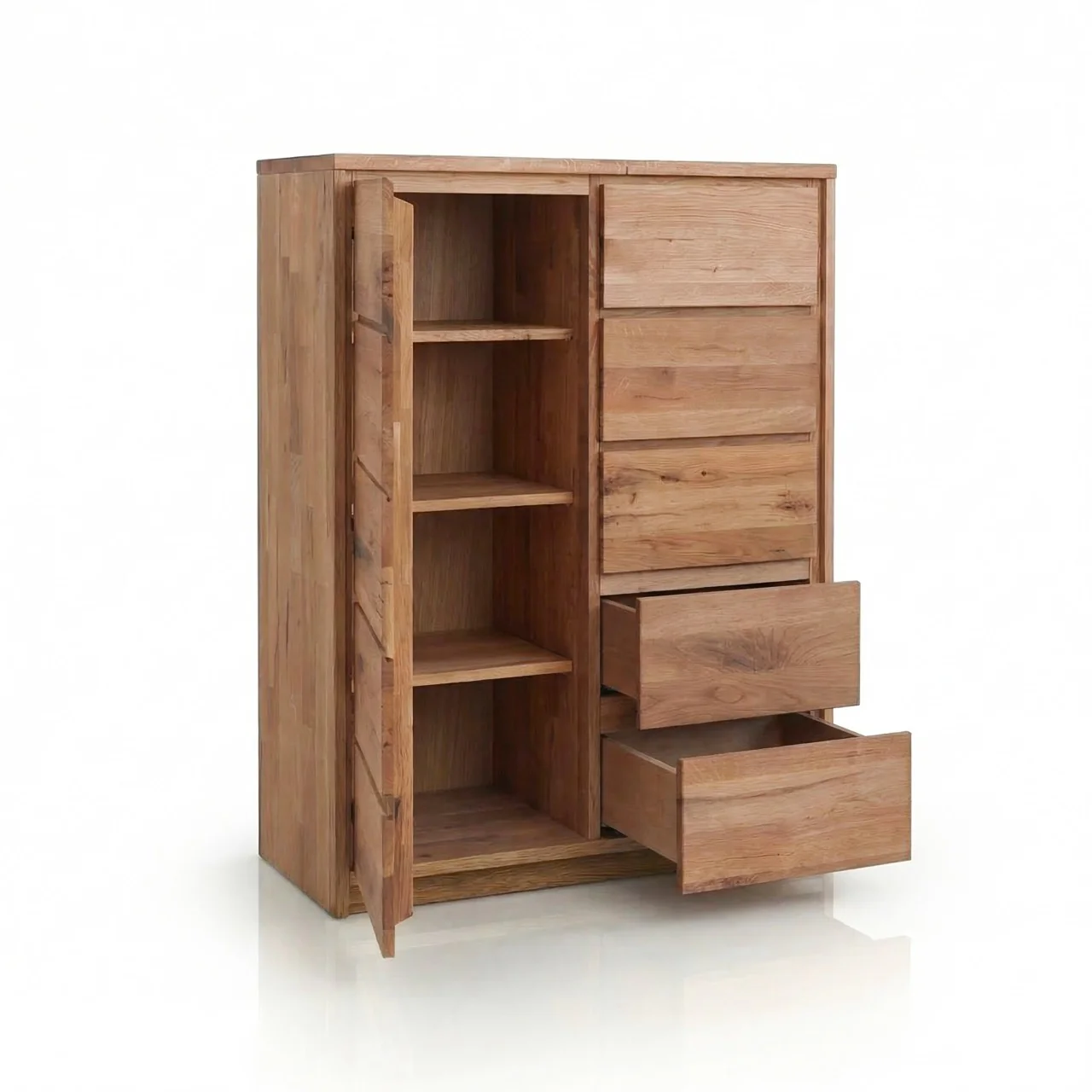 Aparador alto de madera maciza de roble Oregon 1.5 | NordicStory - Image 3