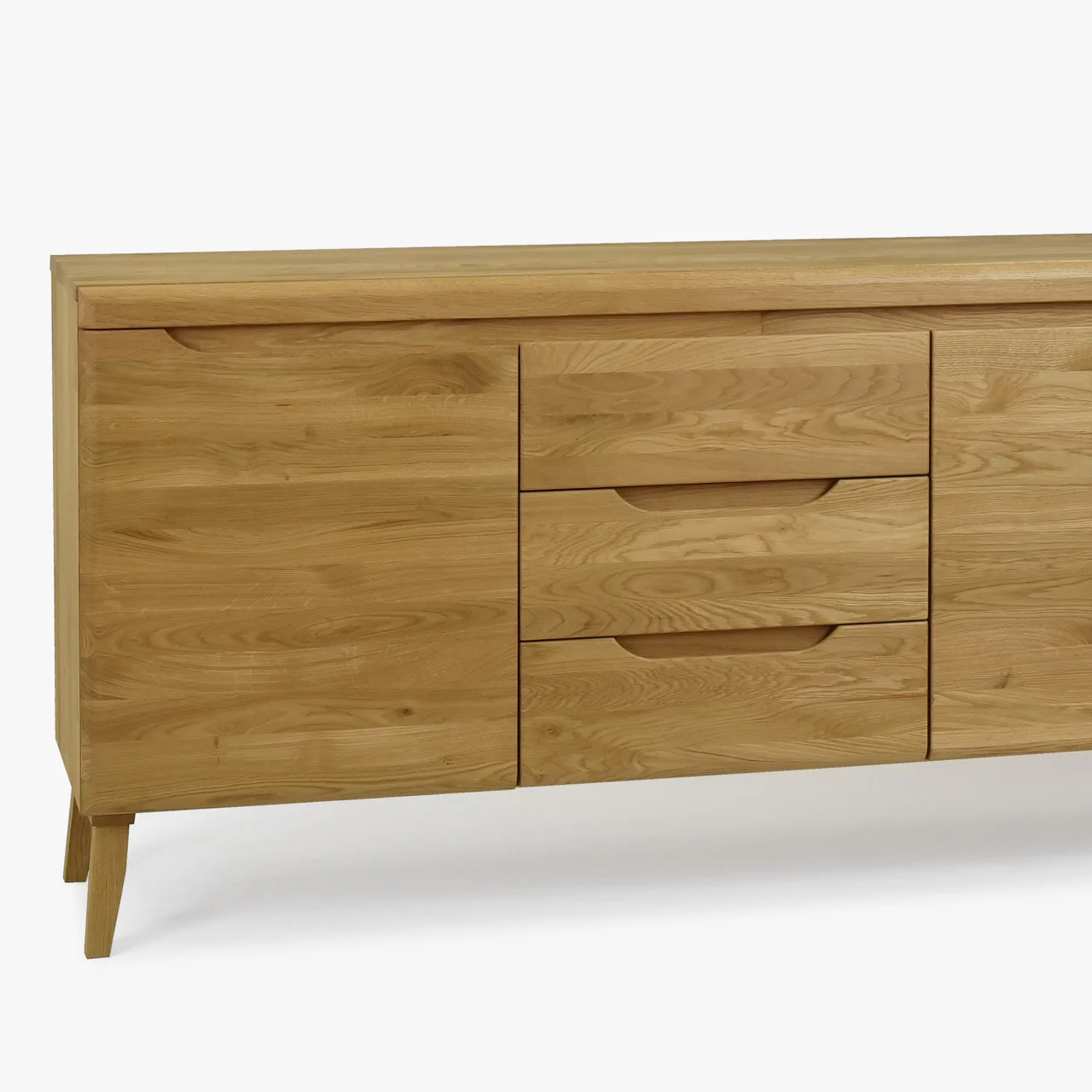 Aparador Cómoda de madera maciza roble Milan 3 | NordicStory - Image 10