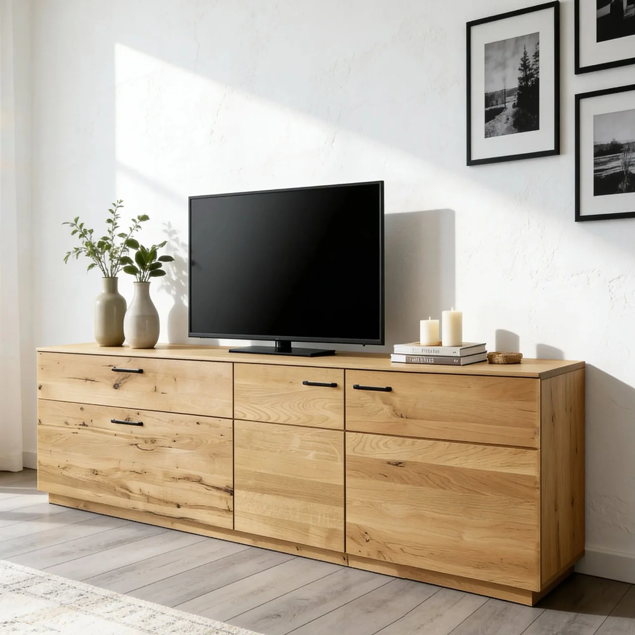Cómoda aparador de madera maciza de roble Arvik 1 | NordicStory