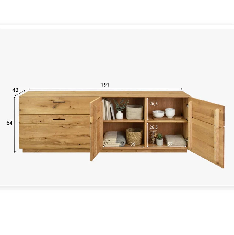 Cómoda aparador de madera maciza de roble Arvik 1 | NordicStory - Image 3