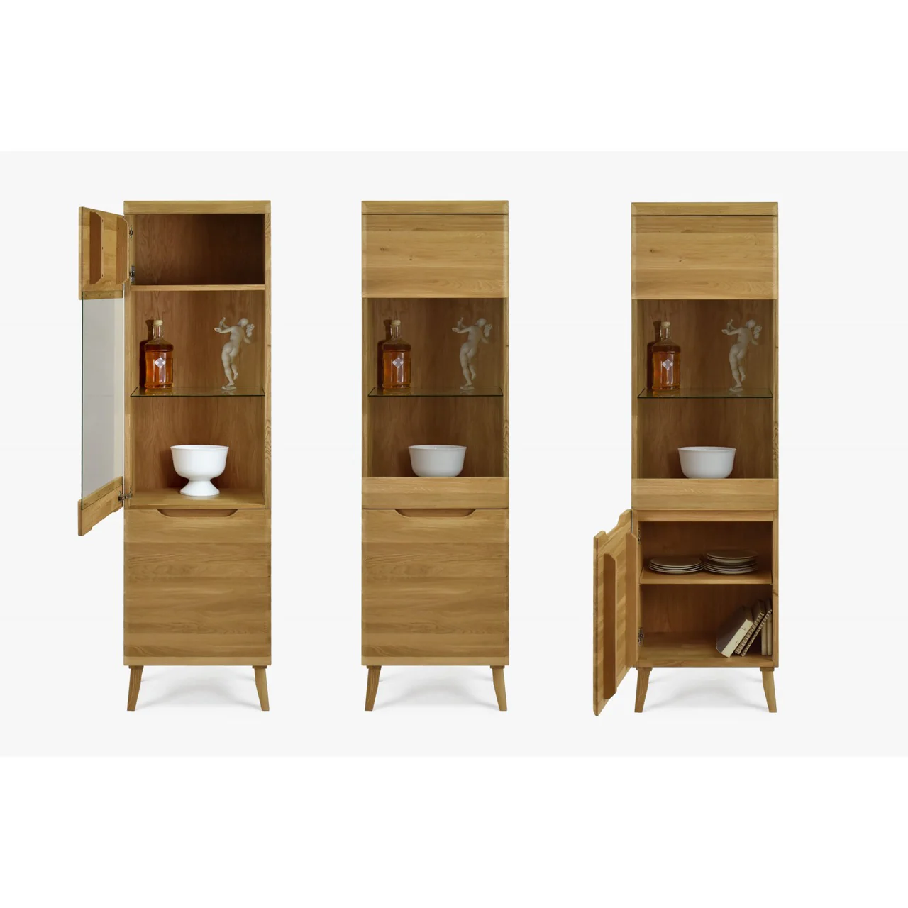 Armario Vitrina de madera maciza de roble Milan 1 | NordicStory - Image 5