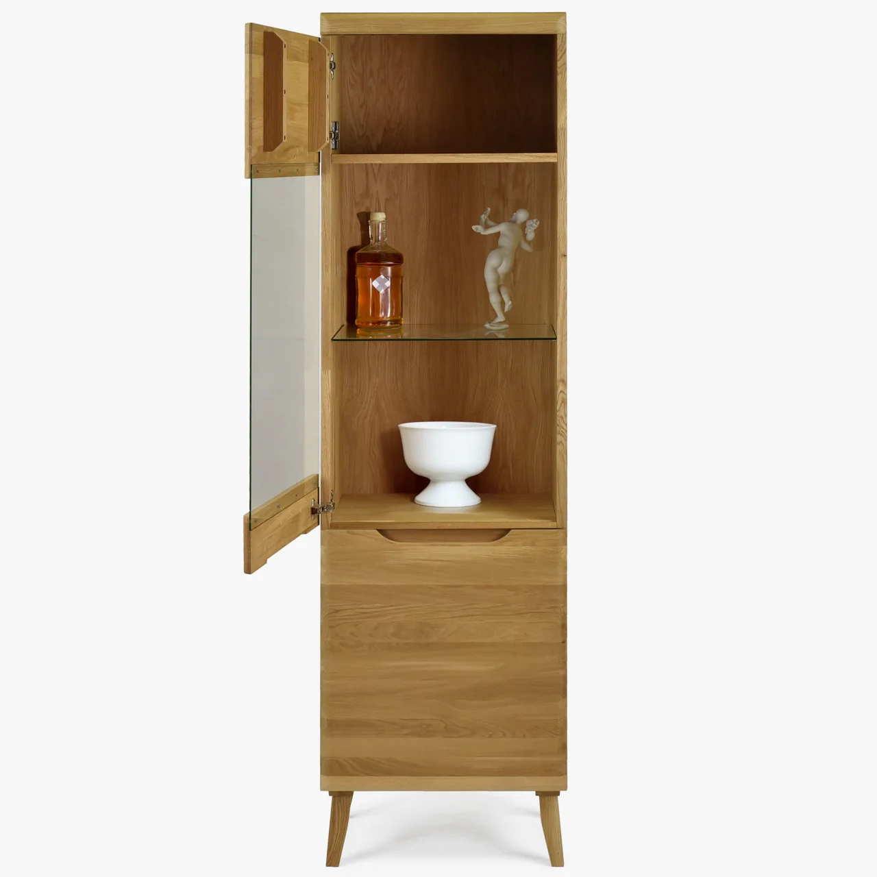 Armario Vitrina de madera maciza de roble Milan 1 | NordicStory - Image 6