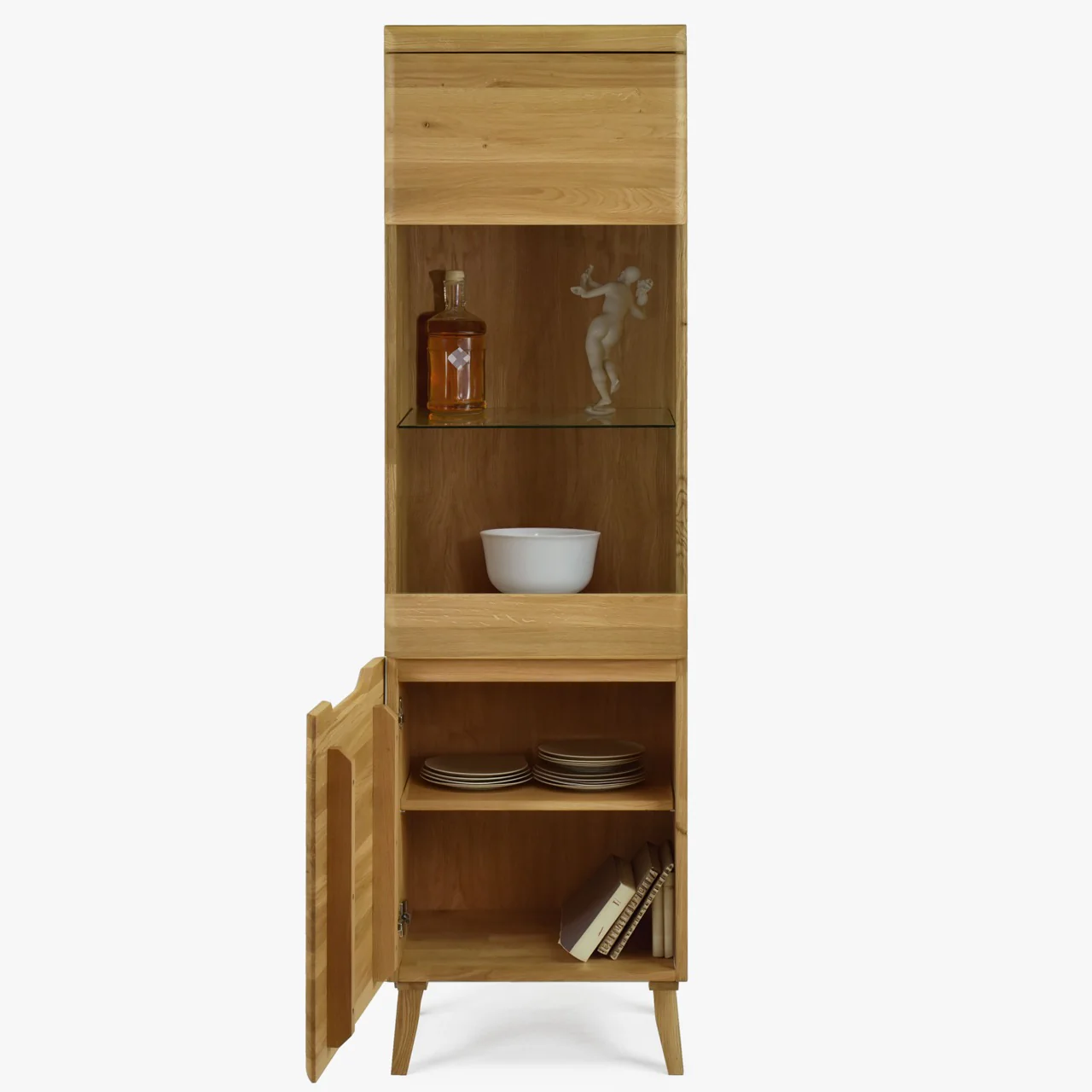 Armario Vitrina de madera maciza de roble Milan 1 | NordicStory - Image 7