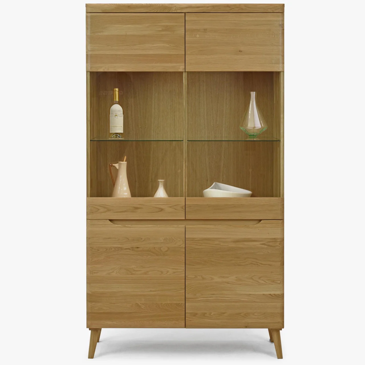 Armario Vitrina de madera maciza de roble Milan 2 | NordicStory - Image 10