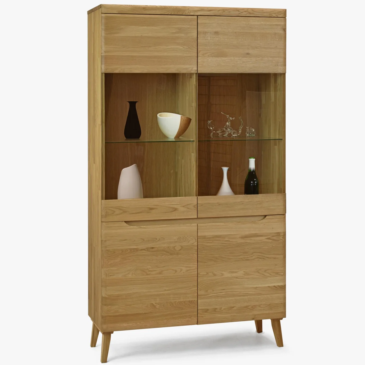 Armario Vitrina de madera maciza de roble Milan 2 | NordicStory - Image 5