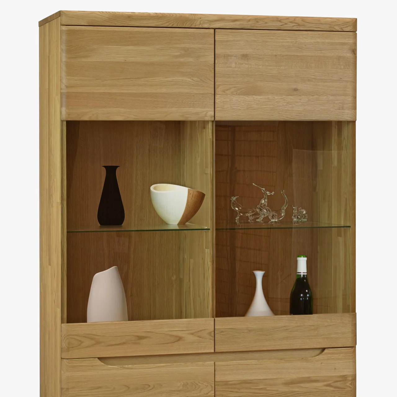 Armario Vitrina de madera maciza de roble Milan 2 | NordicStory - Image 8