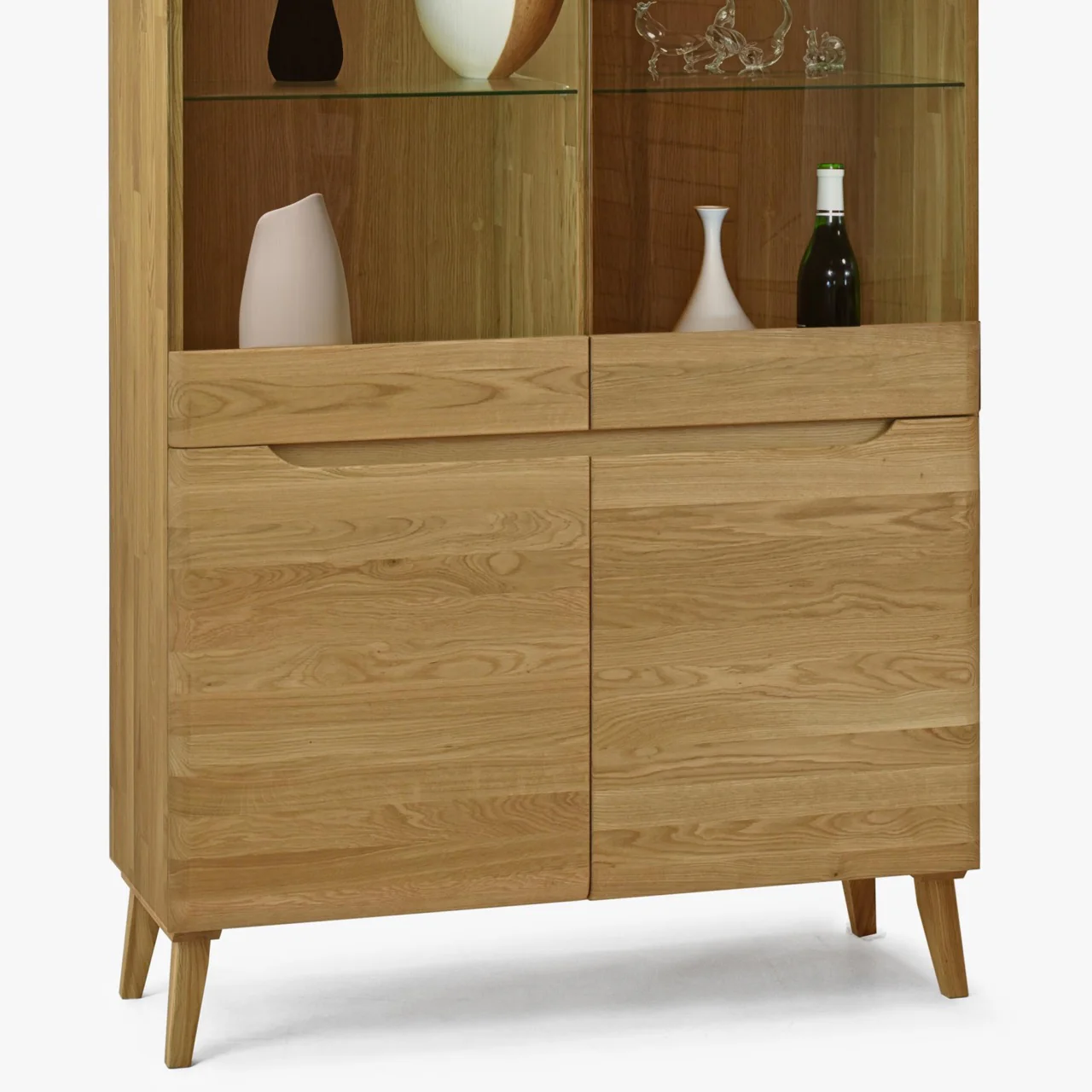 Armario Vitrina de madera maciza de roble Milan 2 | NordicStory - Image 9