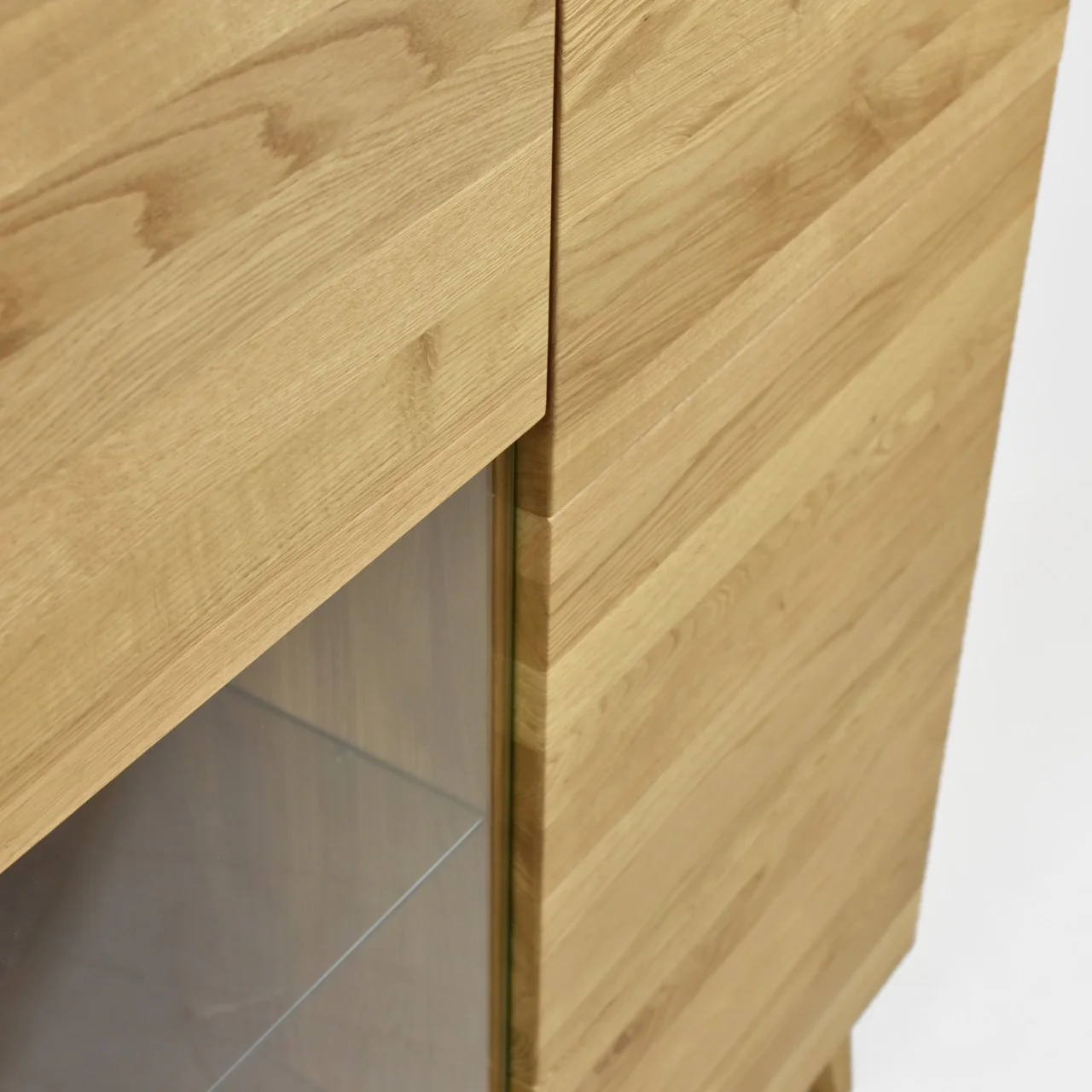 Armario Vitrina de madera maciza de roble Milan 3 | NordicStory - Image 9
