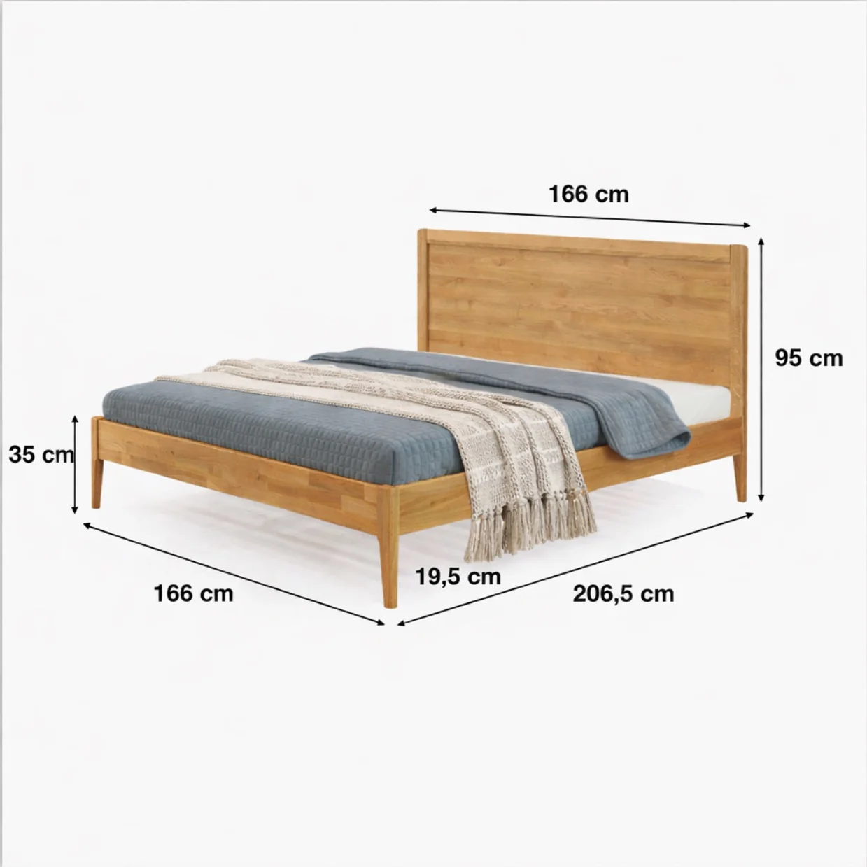 Cama de madera maciza roble Milan | NordicStory - Image 8