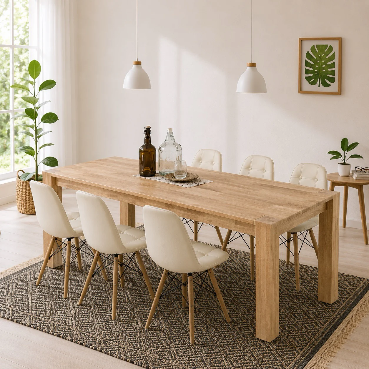 Mesa de comedor de madera maciza de roble Mauritz 3 | NordicStory - Image 12