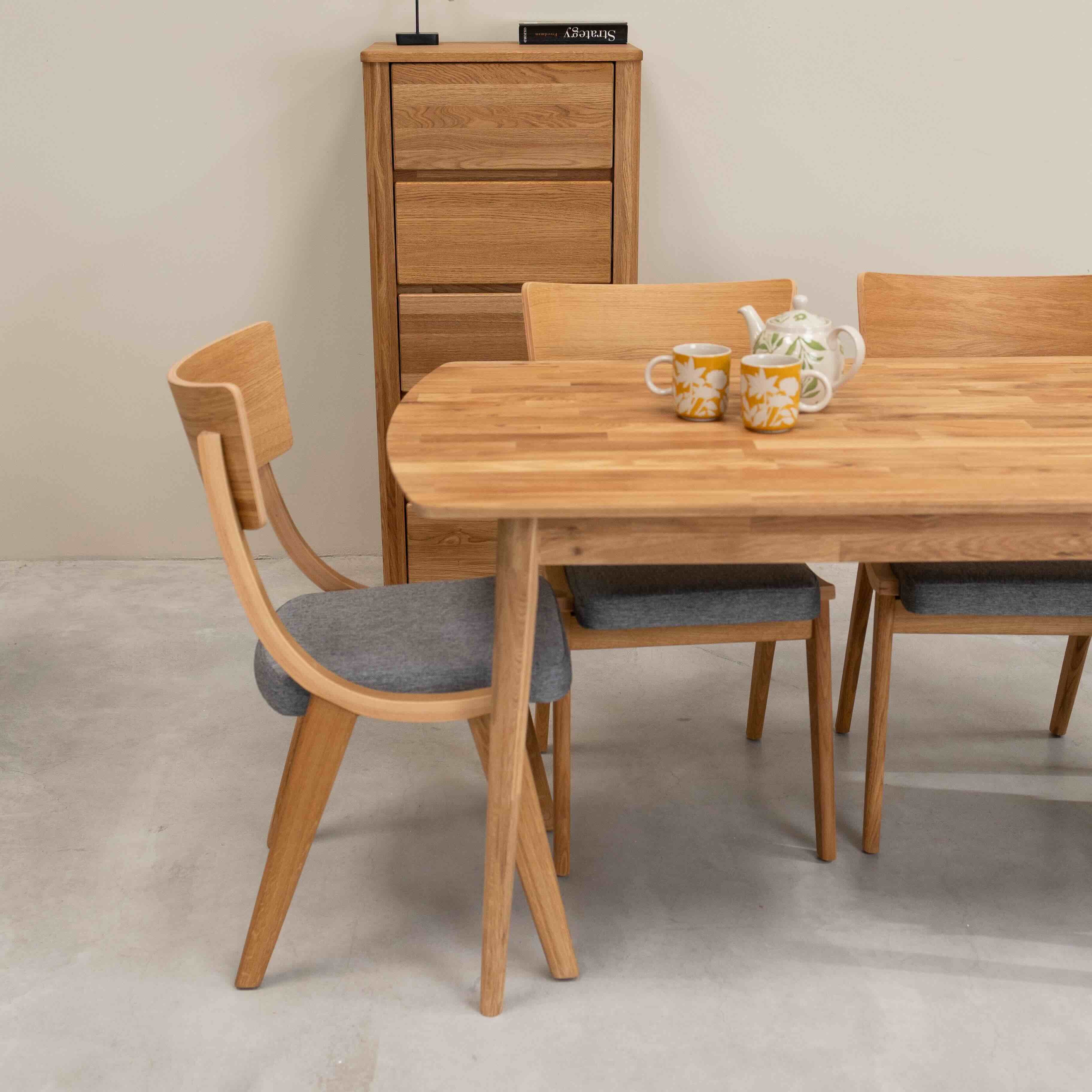 Mesa rectangular de comedor de madera maciza de roble Escandi 1 | NordicStory - Image 3