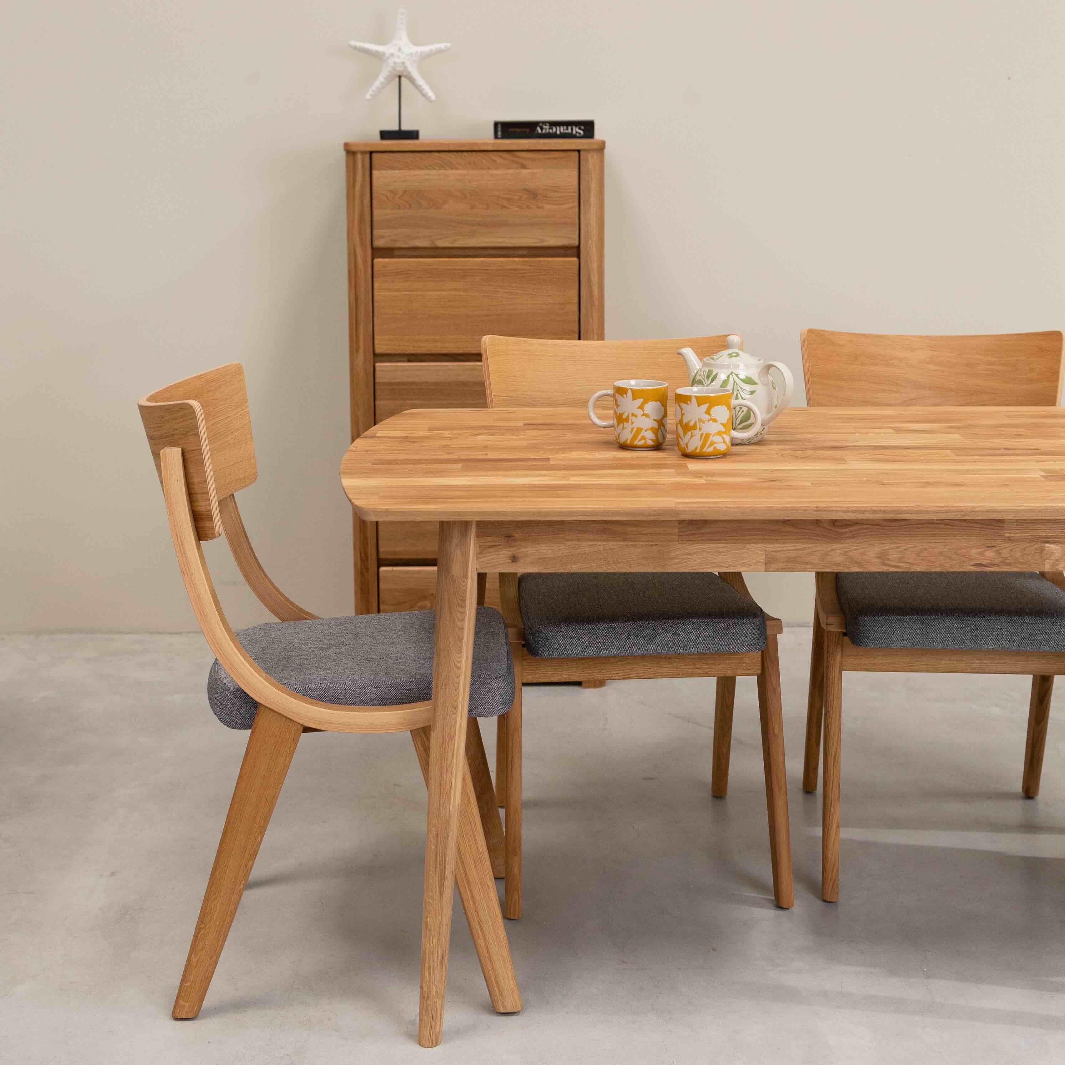 Mesa rectangular de comedor de madera maciza de roble Escandi 1 | NordicStory - Image 4