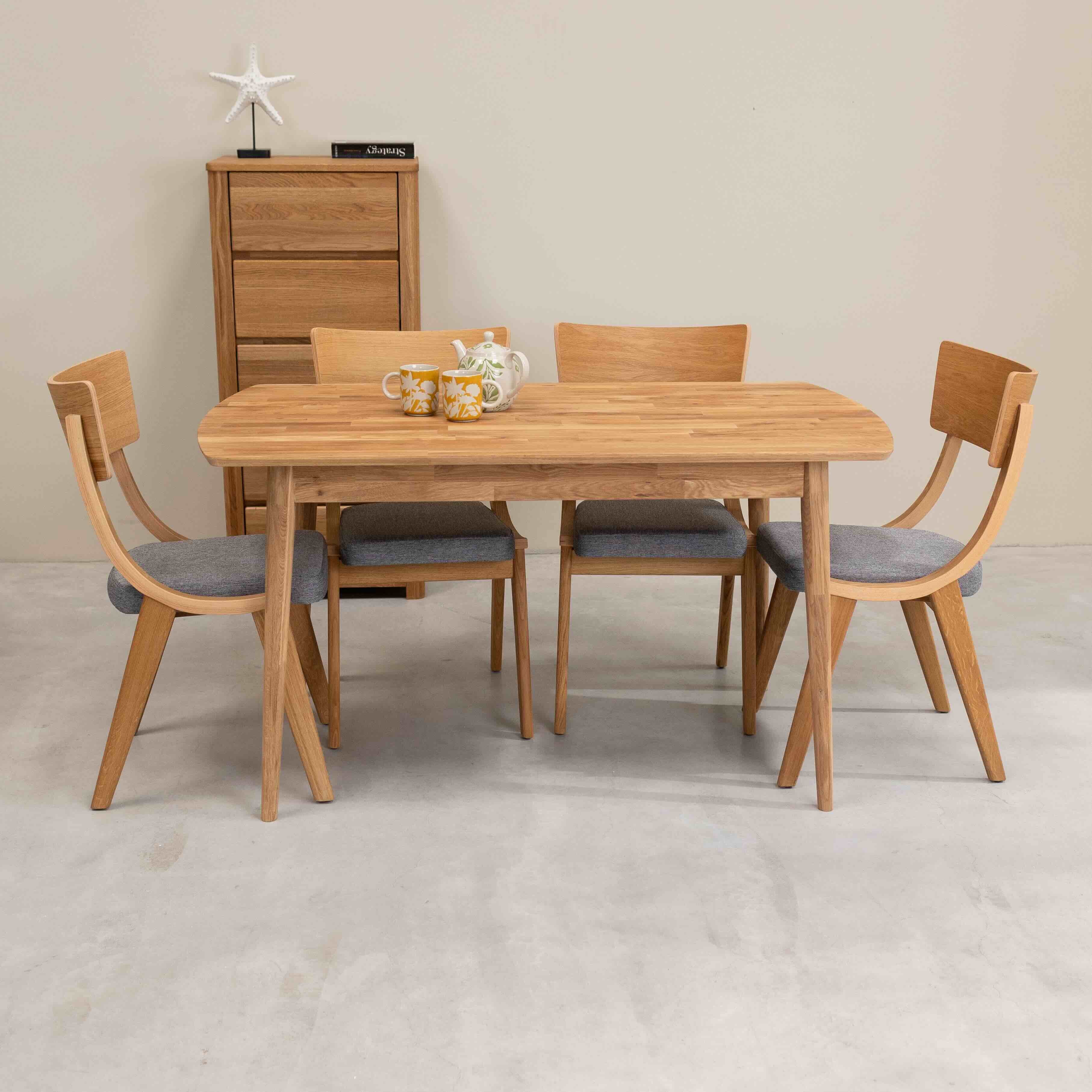 Mesa rectangular de comedor de madera maciza de roble Escandi 1 | NordicStory - Image 5