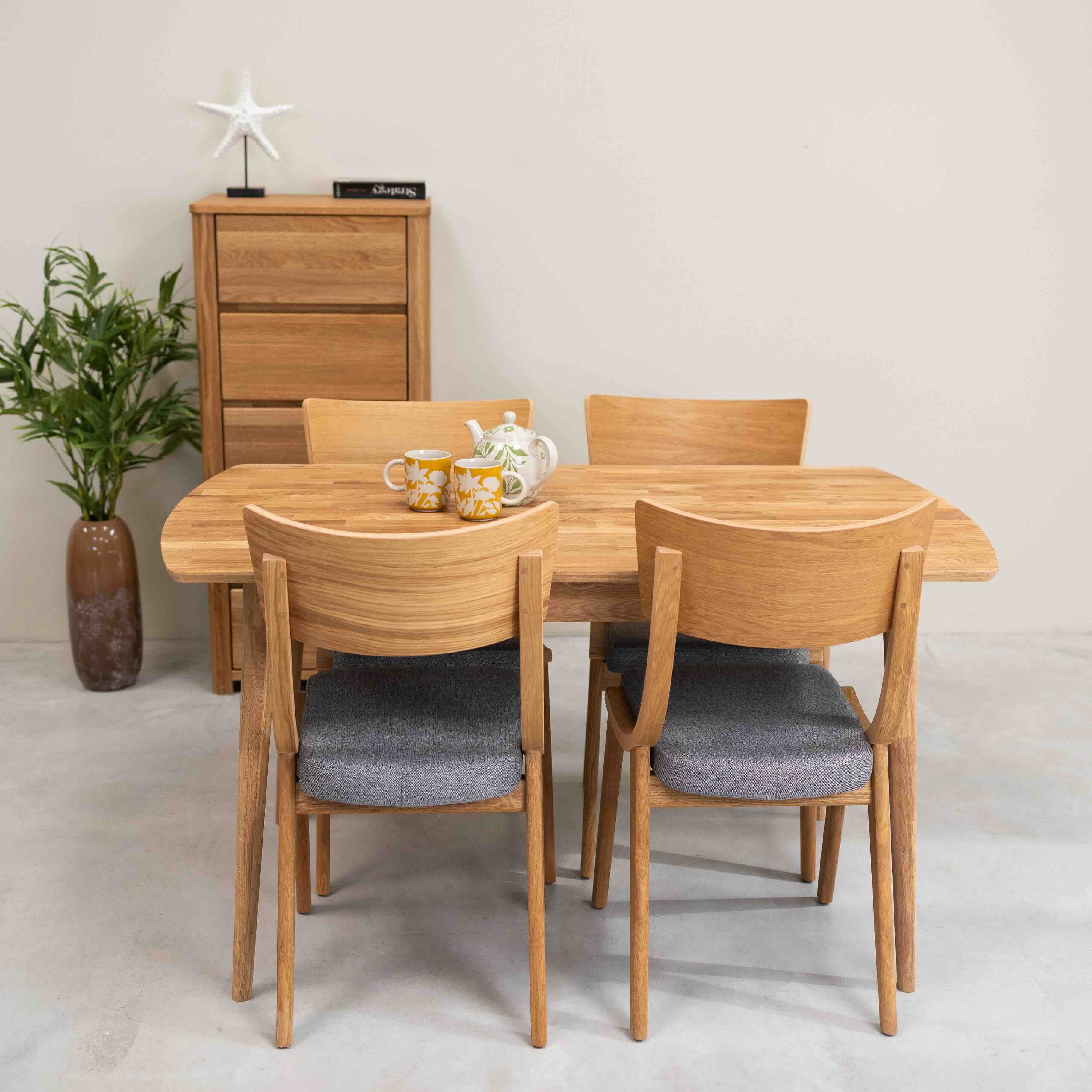 Mesa rectangular de comedor de madera maciza de roble Escandi 1 | NordicStory - Image 6