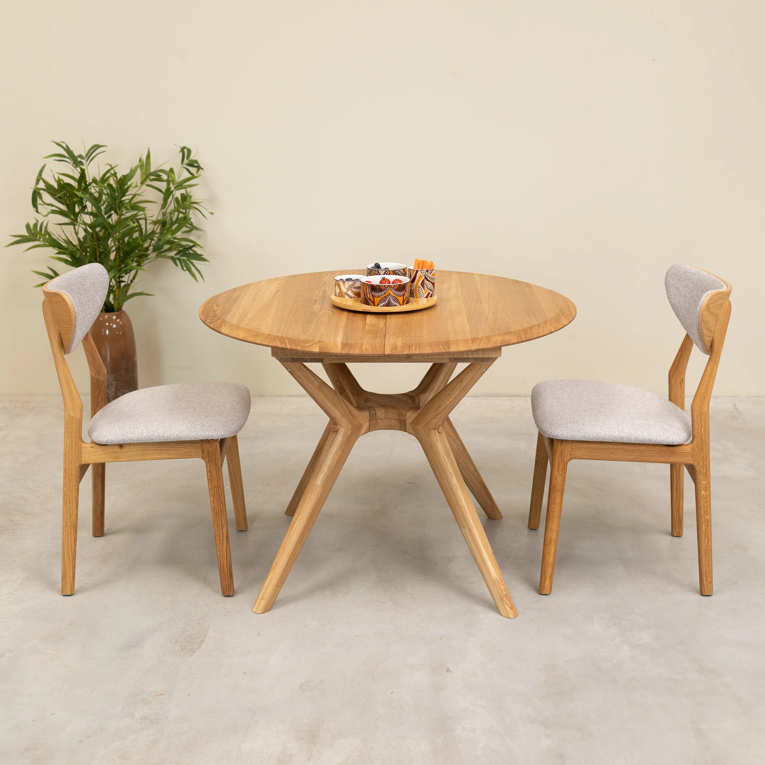 Mesa de comedor redonda y extensible de madera maciza roble Carmen | NordicStory - Image 8