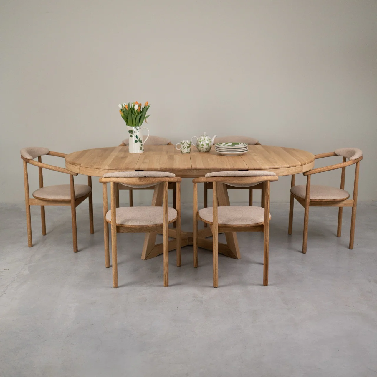 Pack de 2 o 4 Sillas de Comedor Lord, Estructura de Madera Maciza de Roble | NordicStory - Image 3
