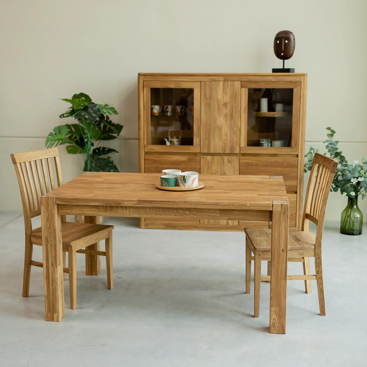 Mesa extensible de comedor de madera maciza de roble Mauritz 1 | NordicStory