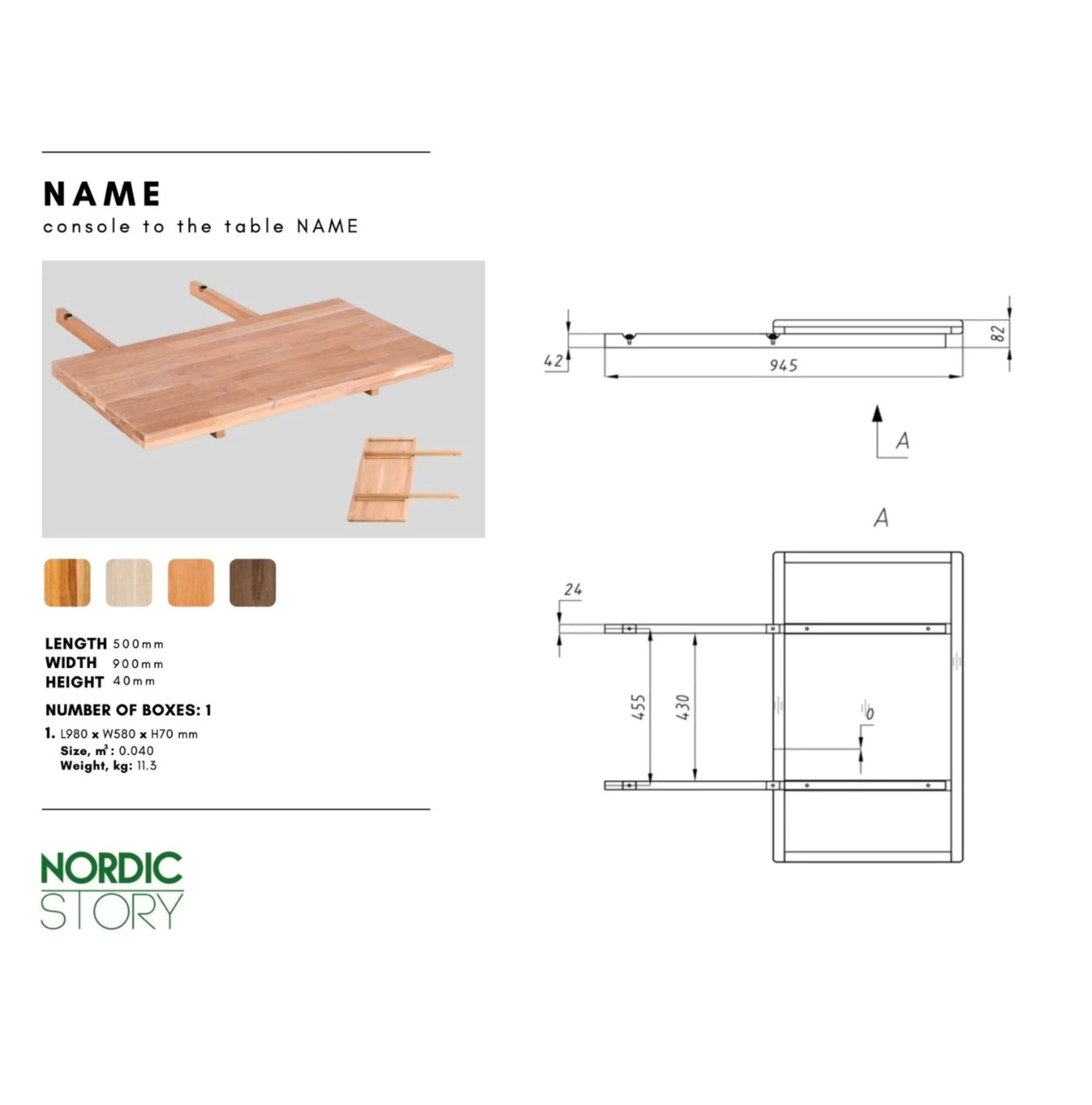 Mesa extensible de comedor de madera maciza de roble Mauritz 1 | NordicStory - Image 21