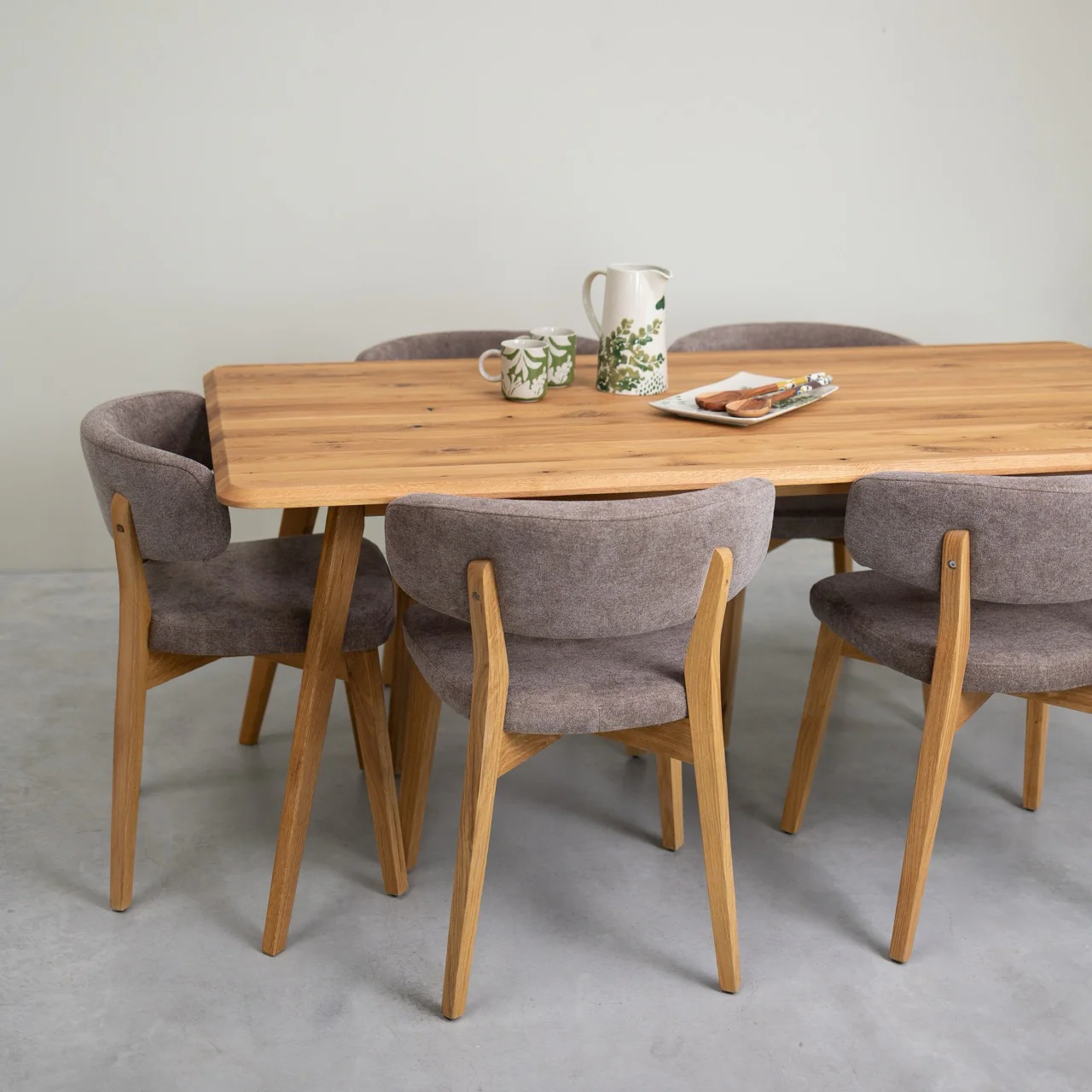 Mesa rectangular de comedor de madera maciza de roble Geneva | NordicStory - Image 14