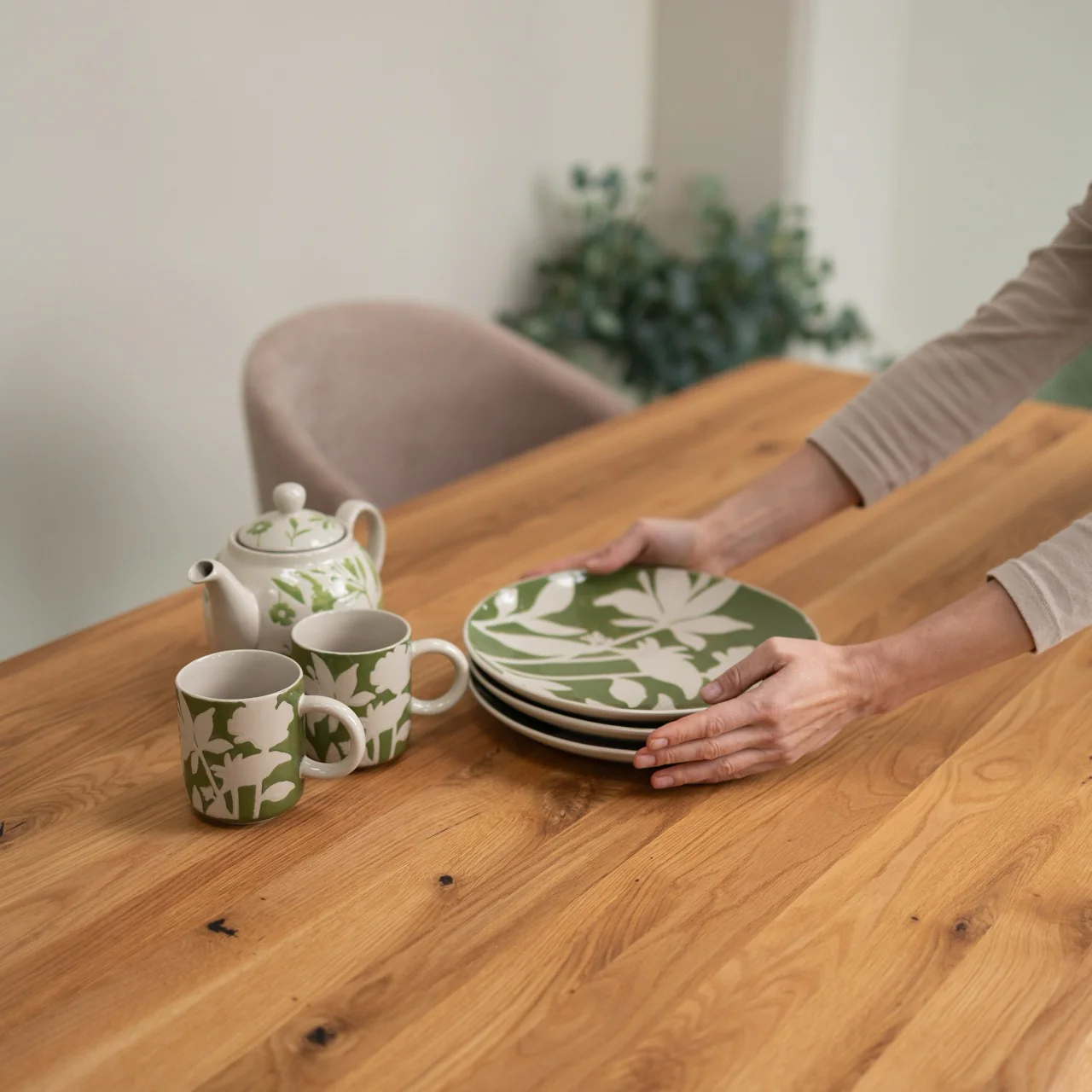 Mesa rectangular de comedor de madera maciza de roble Geneva | NordicStory - Image 4