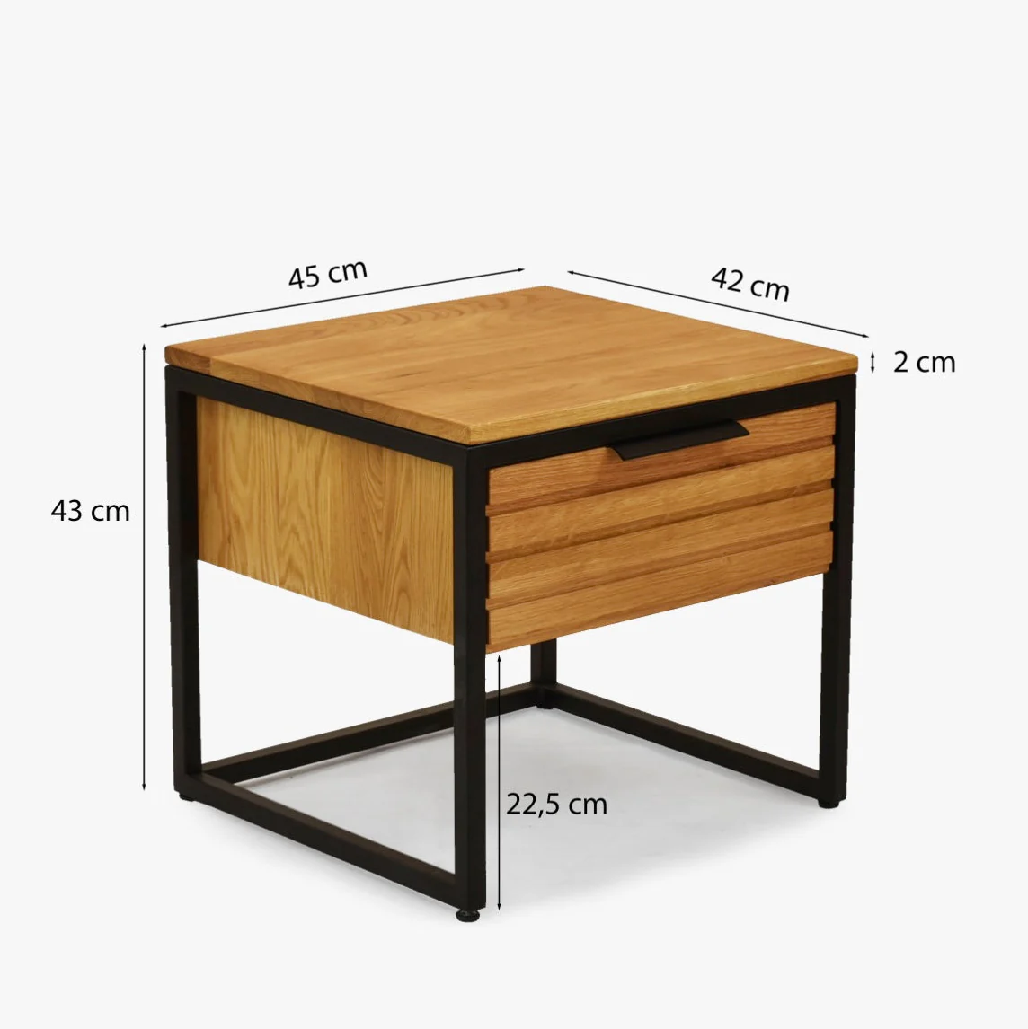 Mesita de noche de madera maciza de roble Runa | NordicStory - Image 10