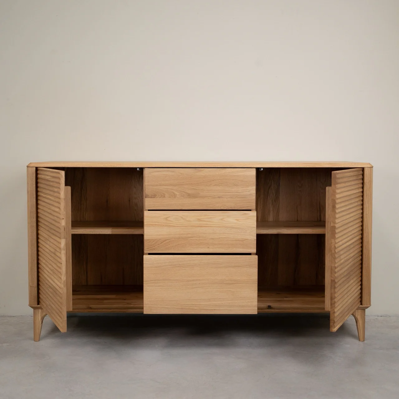 Aparador Comoda de madera maciza roble Oxford 3.2.3 | NordicStory - Image 2
