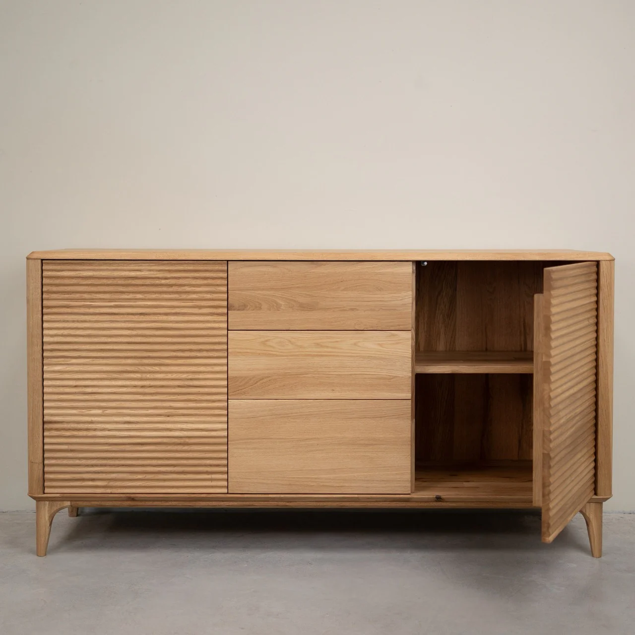 Aparador Comoda de madera maciza roble Oxford 3.2.3 | NordicStory - Image 3