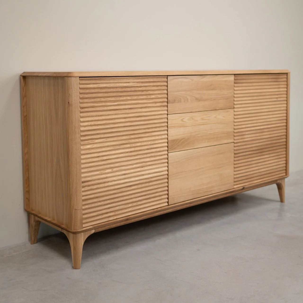 Aparador Comoda de madera maciza roble Oxford 3.2.3 | NordicStory - Image 6