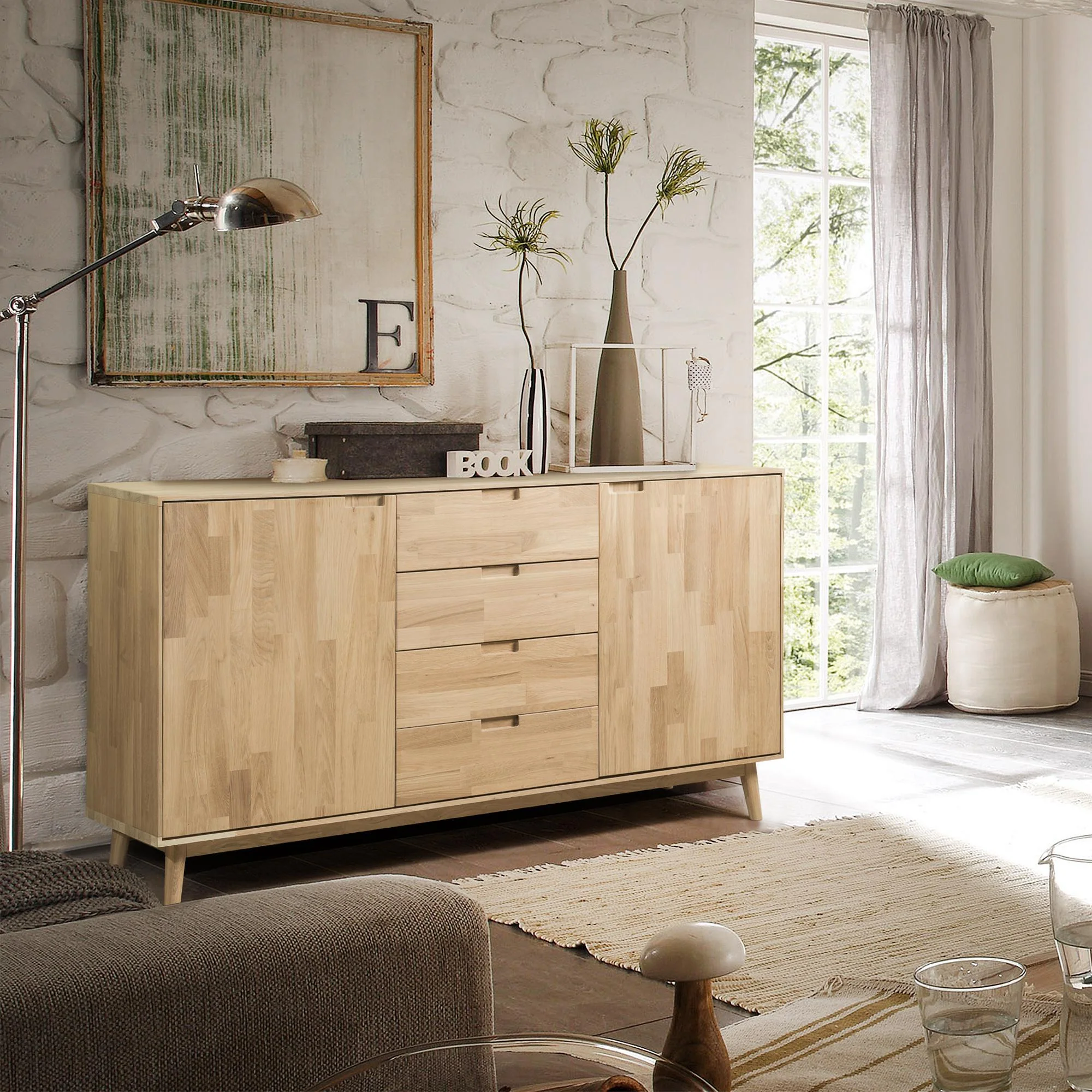 Aparador Cómoda de madera maciza roble Escandi 3 | NordicStory - Image 16