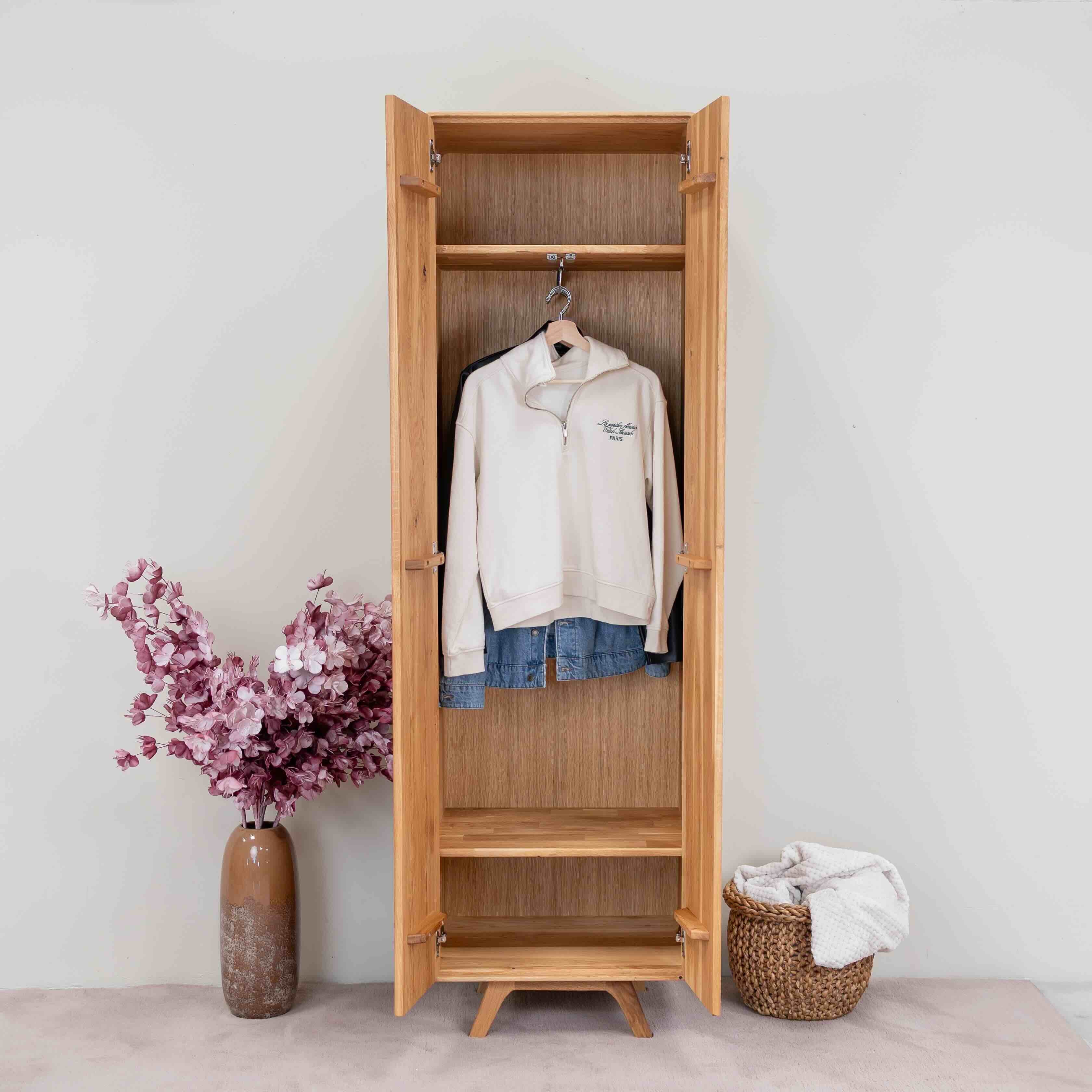 Armario de 2 puertas de madera maciza roble Geneva | NordicStory - Image 3