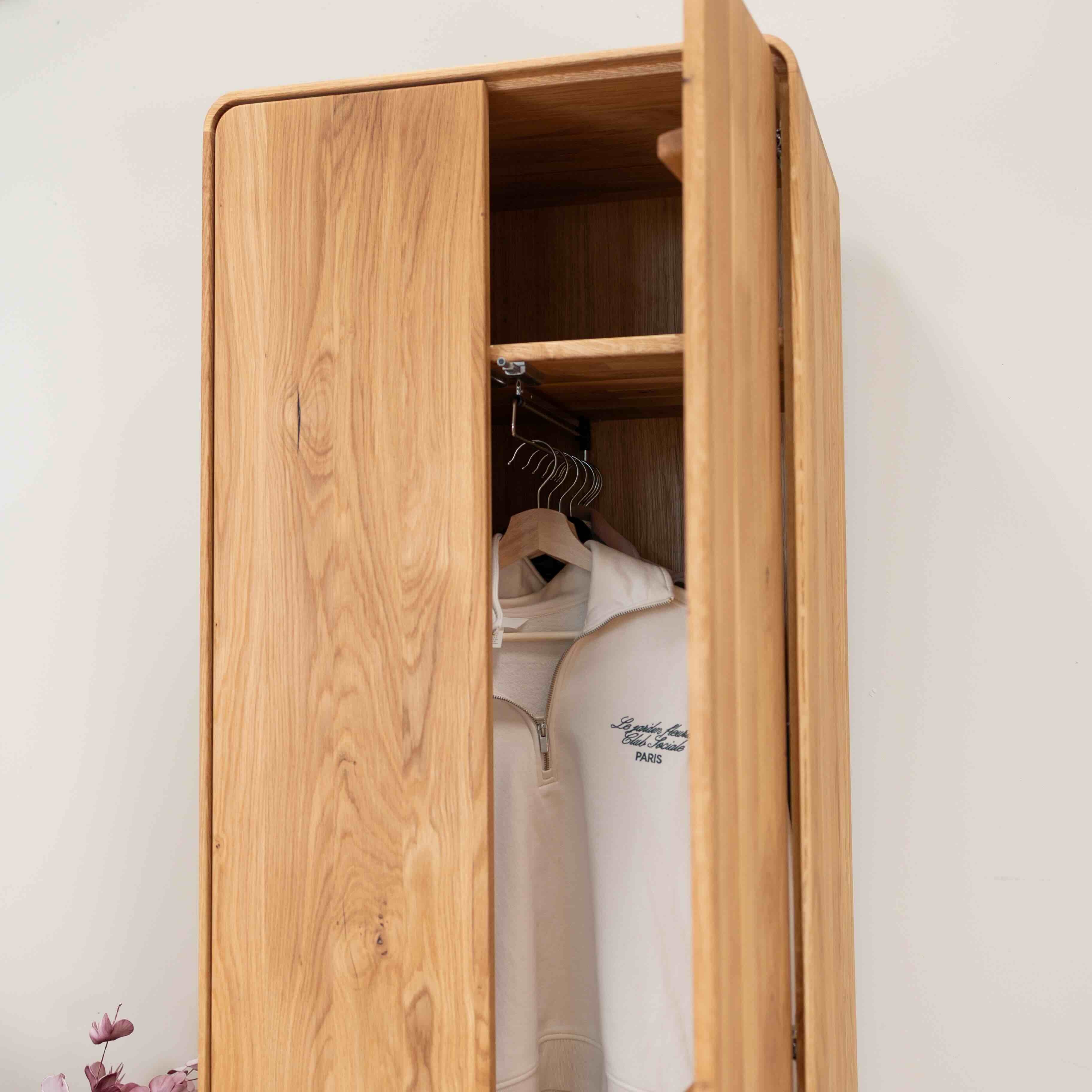 Armario de 2 puertas de madera maciza roble Geneva | NordicStory - Image 4