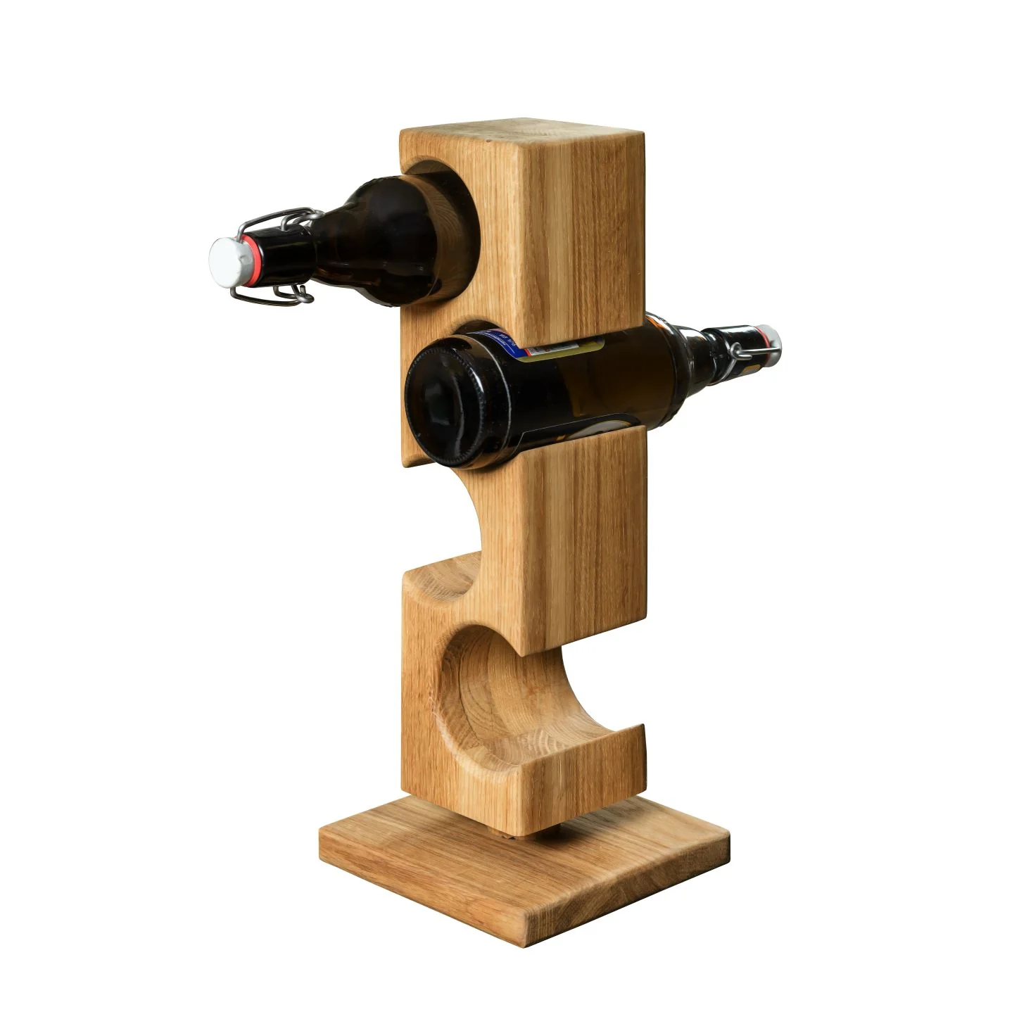 Botellero de roble Alma, puesto de vinos para 4 botellas | NordicStory - Image 14