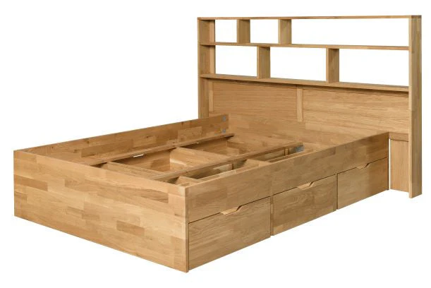 Cama con almacenaje de madera maciza de roble Sofia | NordicStory - Image 5