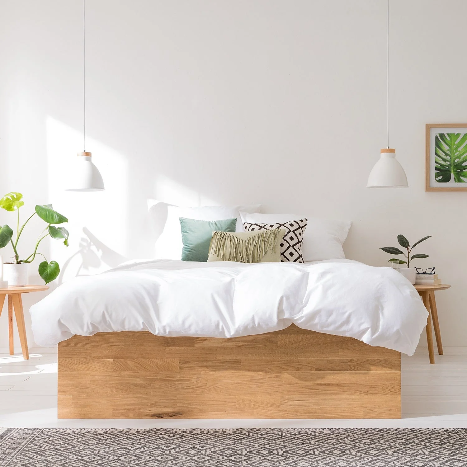 Cama con almacenaje de madera maciza de roble Sofia | NordicStory - Image 6