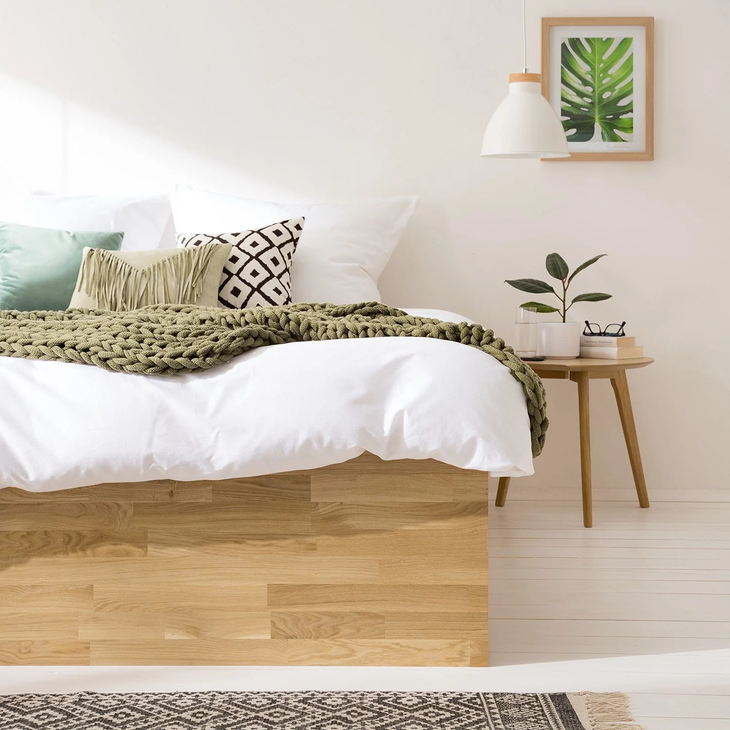 Cama con almacenaje de madera maciza de roble Sofia | NordicStory - Image 7