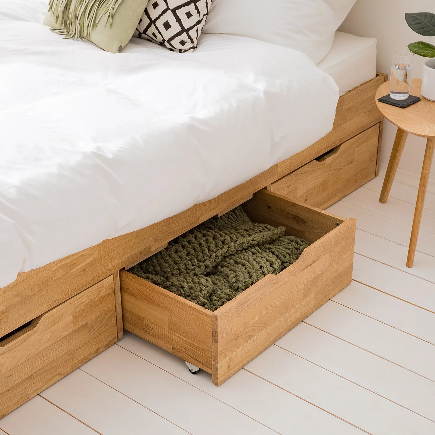 Cama con almacenaje de madera maciza de roble Sofia | NordicStory - Image 8