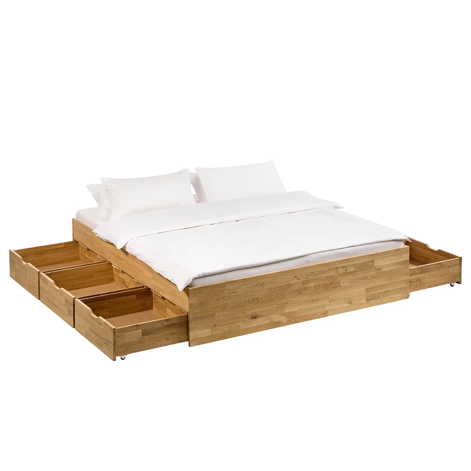 Cama con almacenaje de madera maciza de roble Sofia | NordicStory - Image 9
