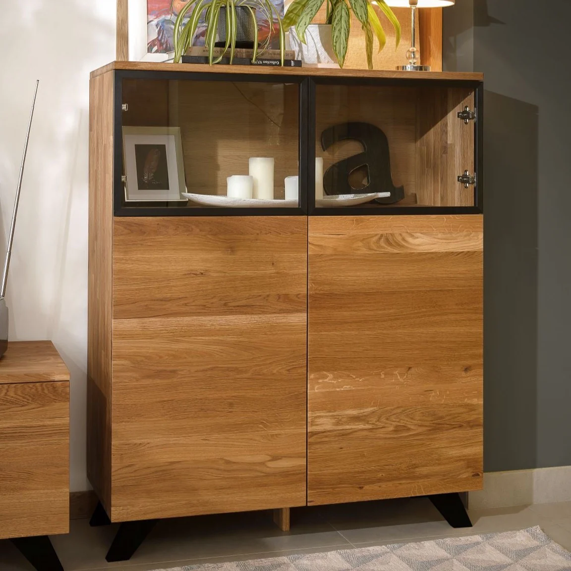 Cómoda aparador de madera maciza de roble Moritz 1 | NordicStory