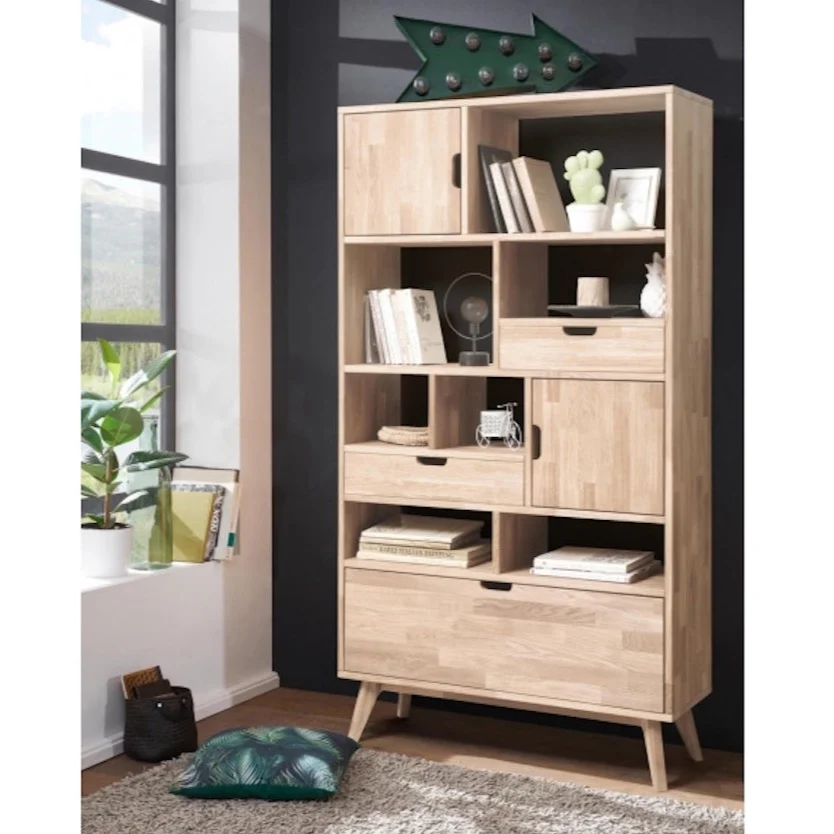 Estanteria Libreria de madera maciza de roble Escandi 3 | NordicStory - Image 9