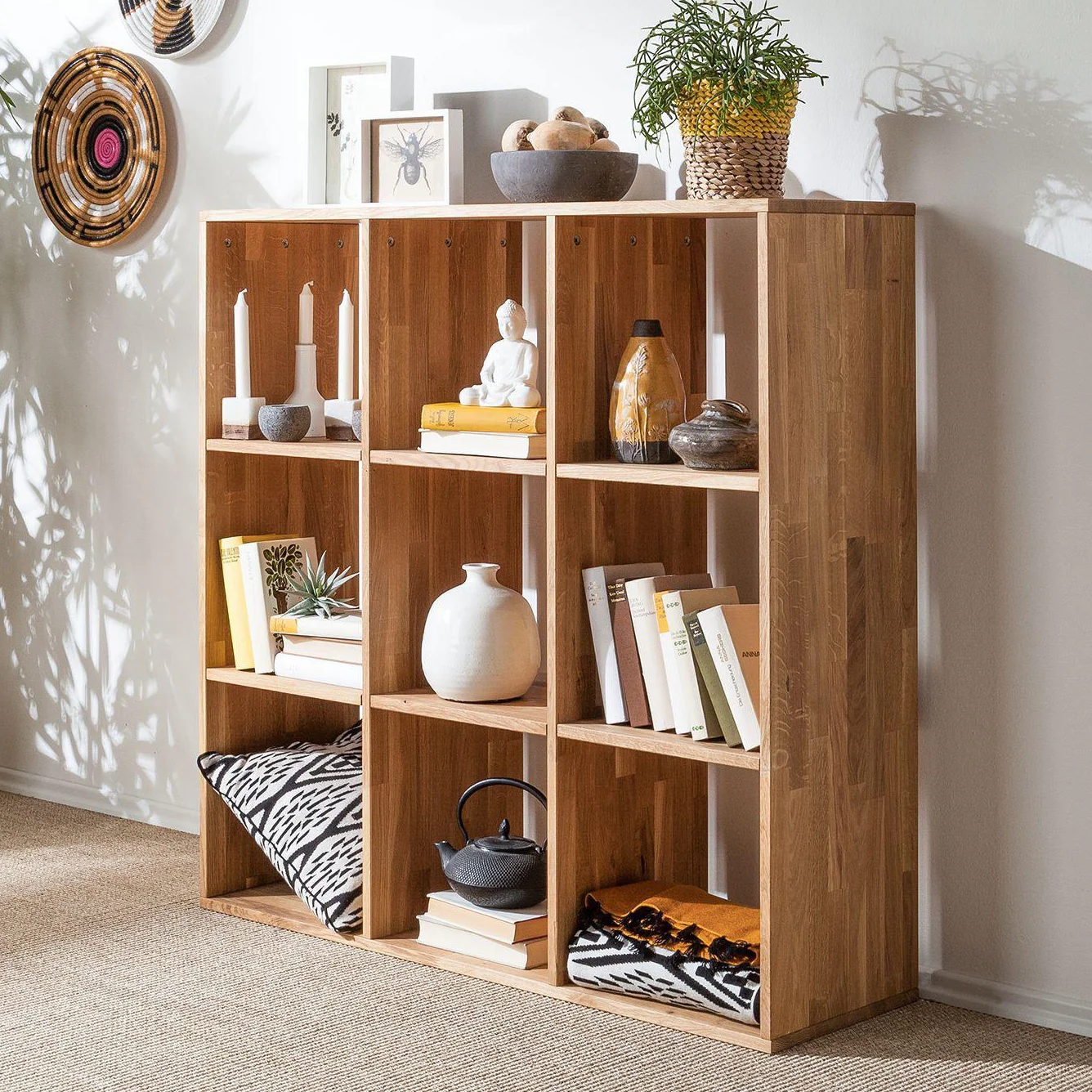 Estanteria Libreria de madera maciza de roble Regal 3x3 | NordicStory - Image 7