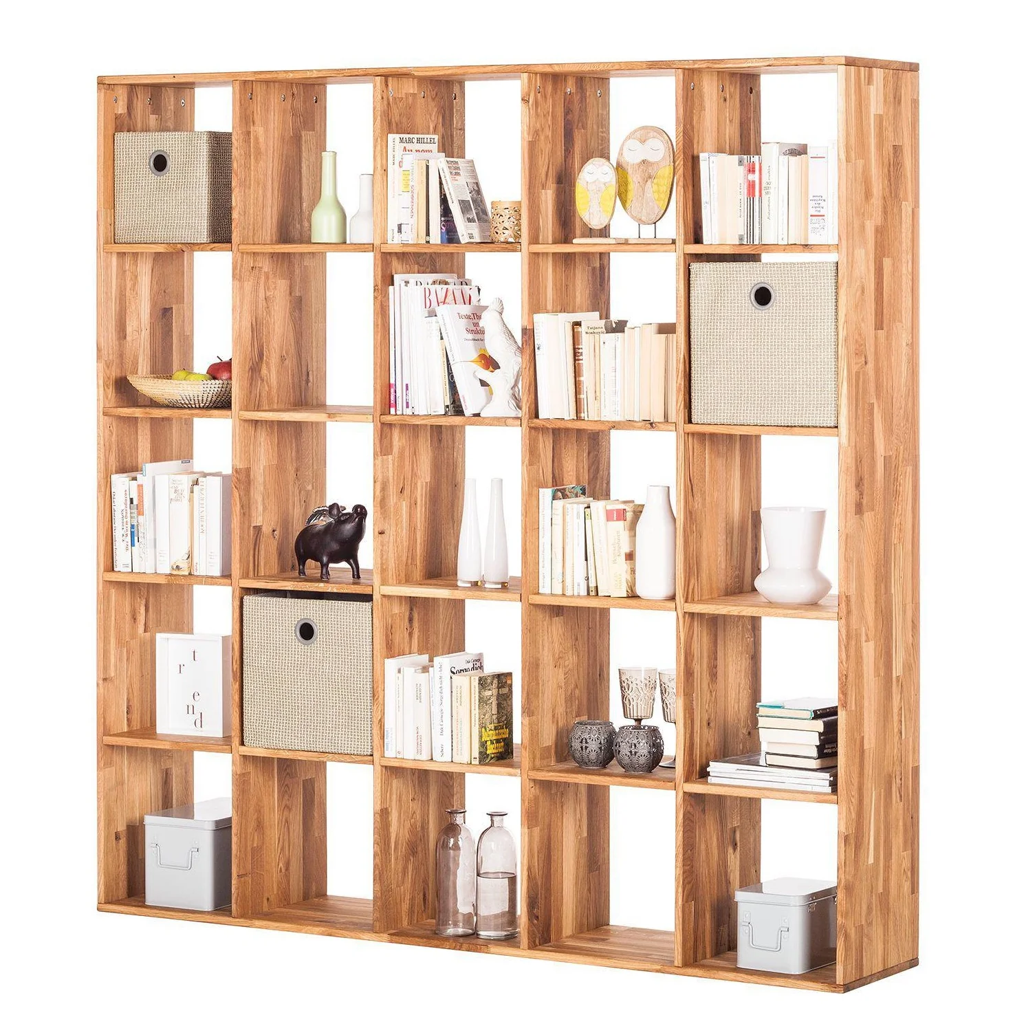 Estanteria Libreria de madera maciza de roble Regal 5x5 | NordicStory - Image 3
