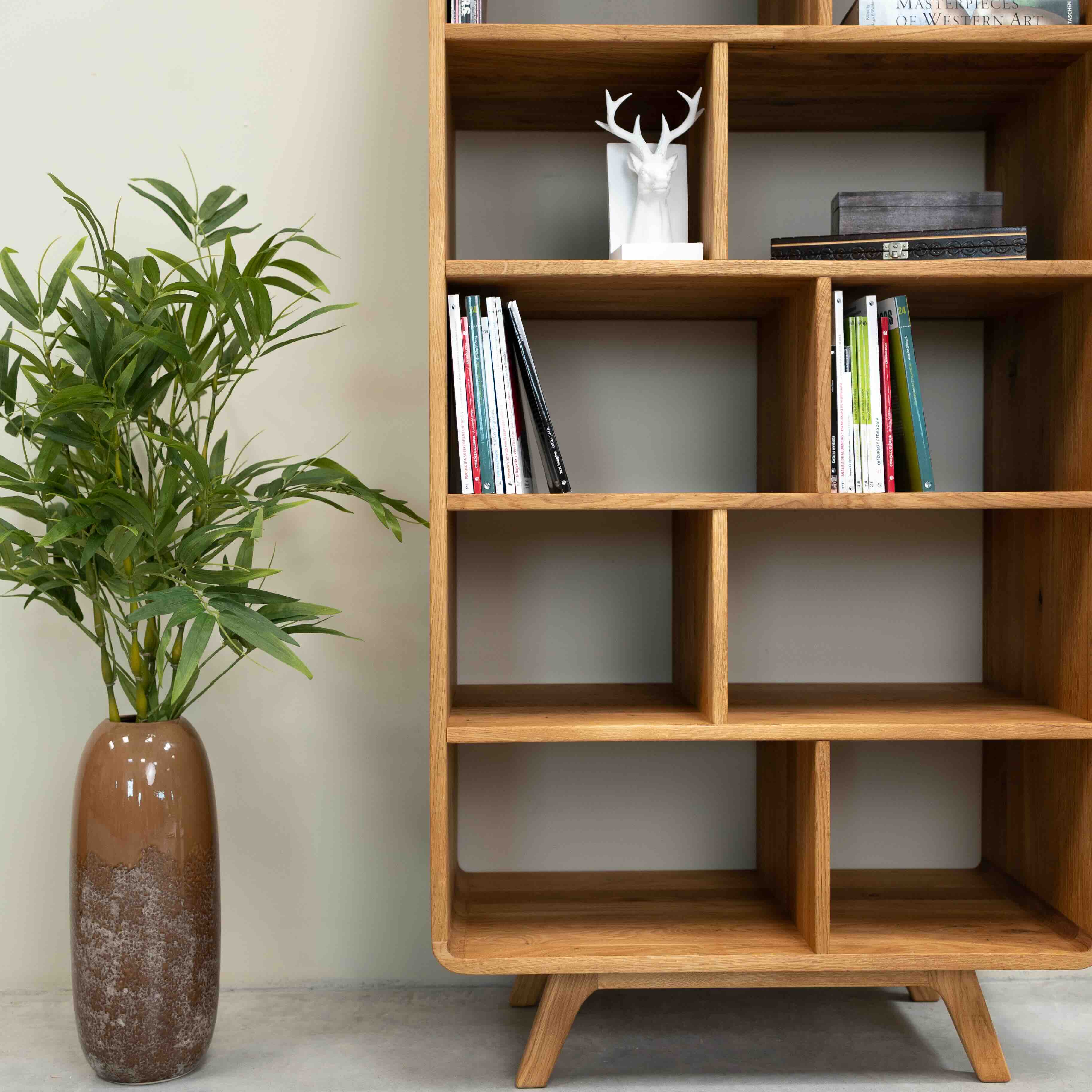 Libreria de madera maciza roble Geneva 2 | NordicStory - Image 4