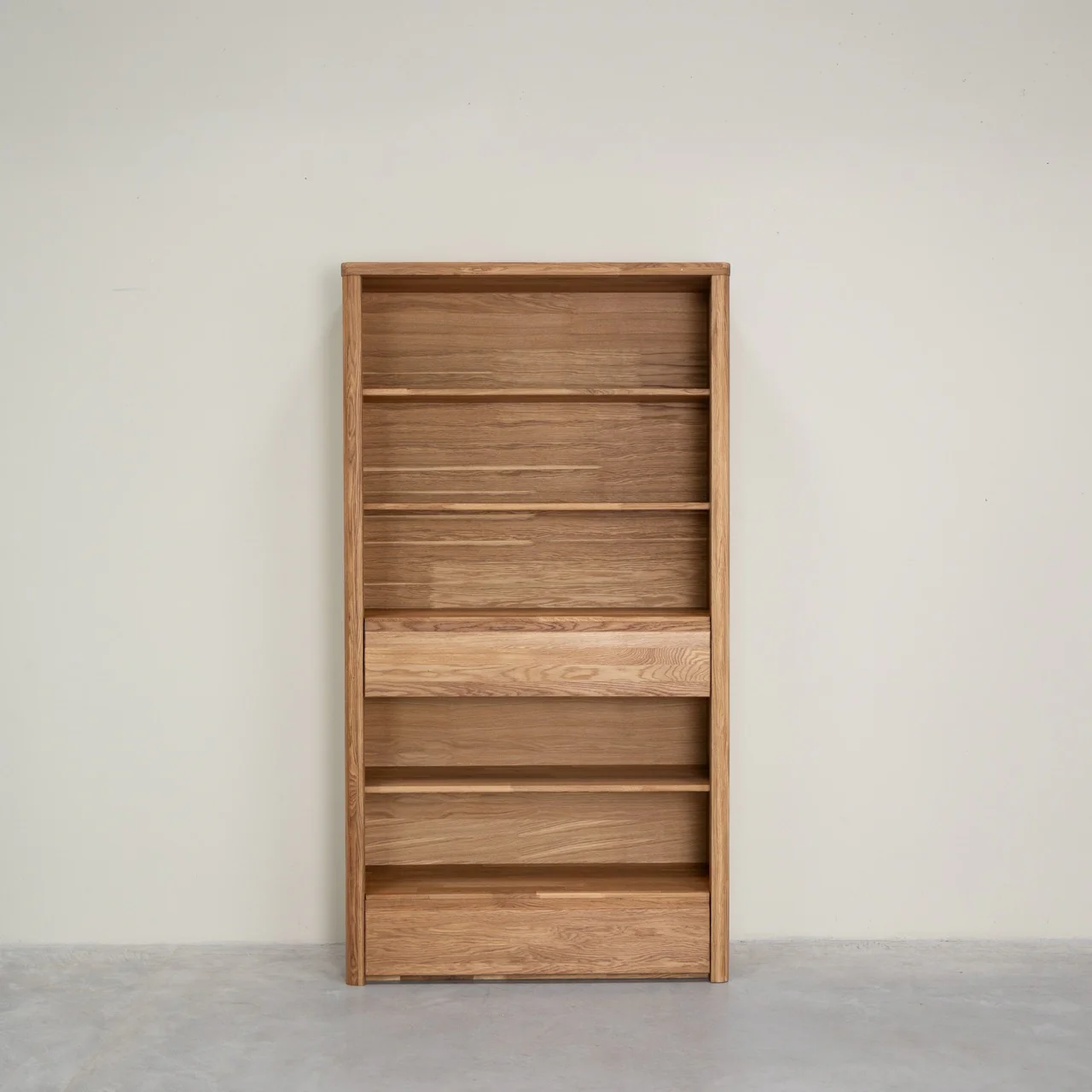 Libreria Estanteria de pared con 2 cajones de madera maciza de roble Elsa 2 | NordicStory - Image 8