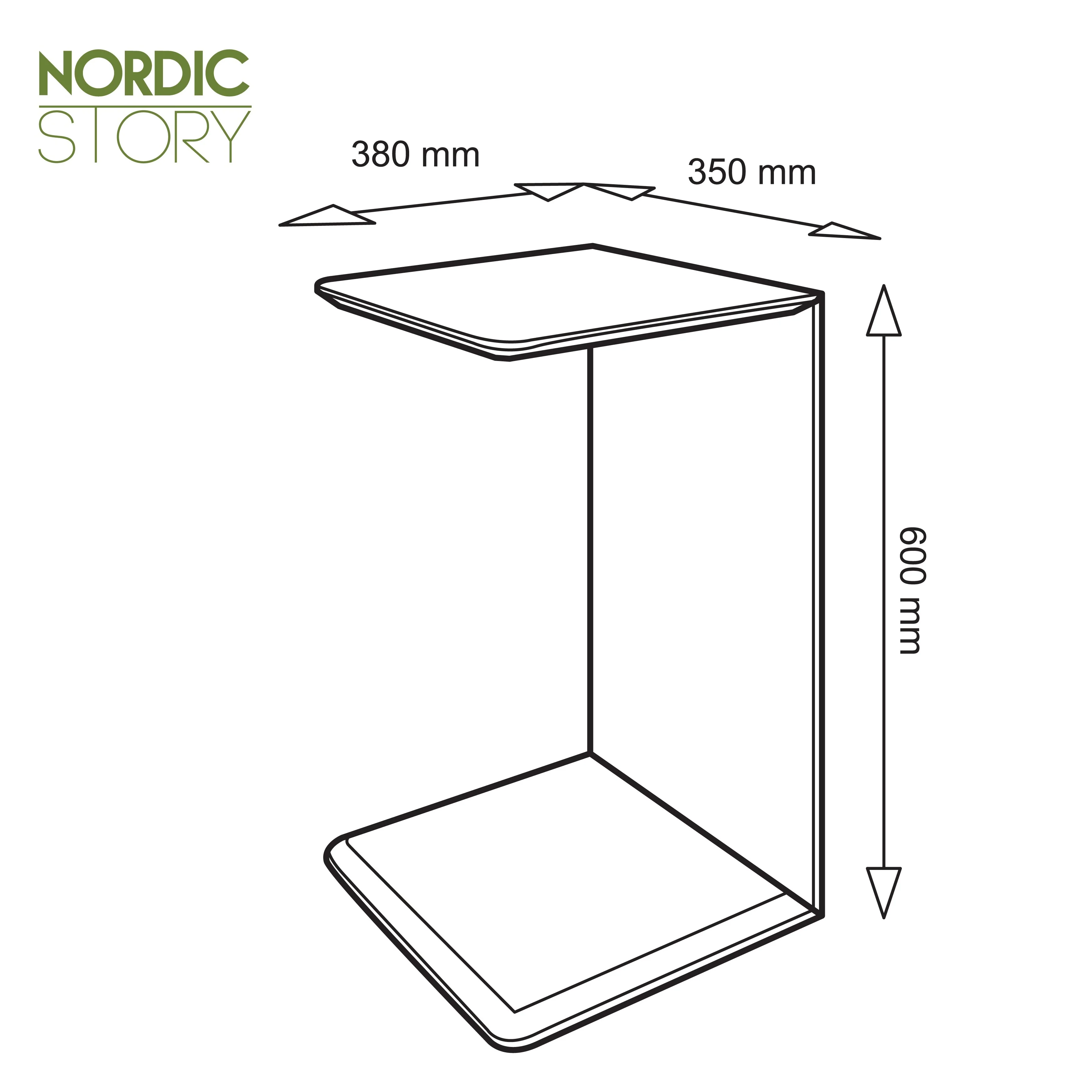 Mesa lateral auxiliar de madera maciza de roble Sono 2 | NordicStory - Image 9