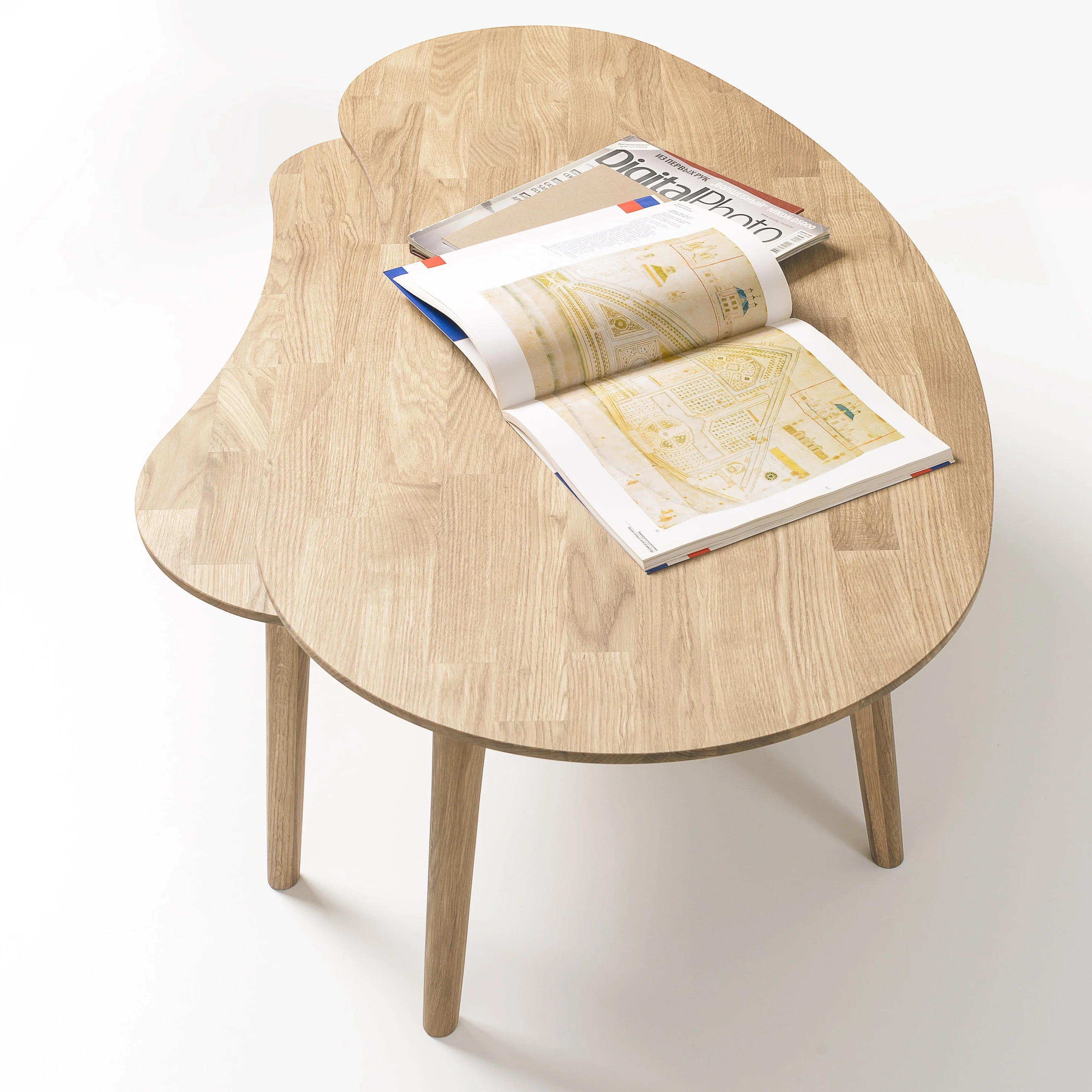 Mesa de centro apilables de madera maciza de roble Escandi | NordicStory - Image 10