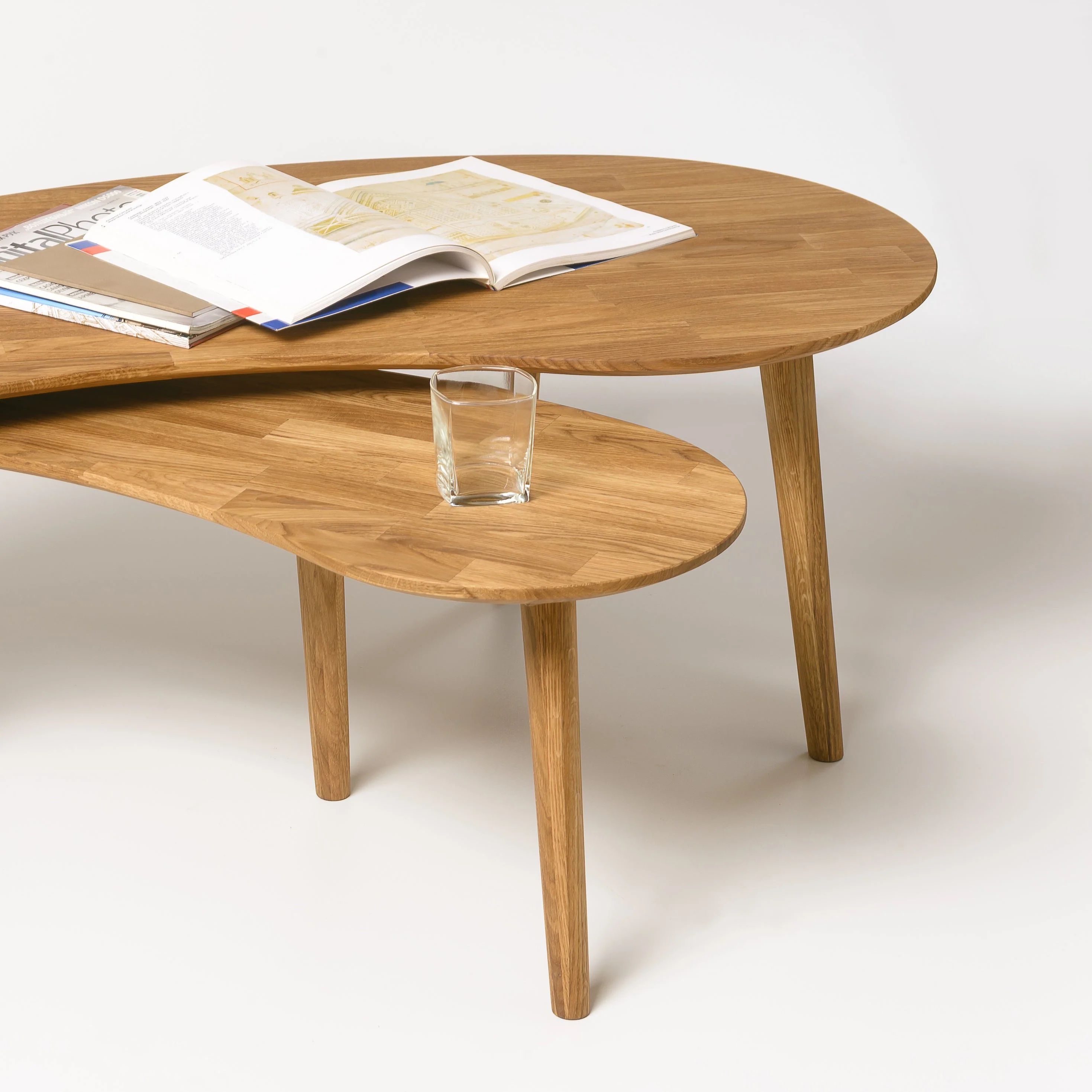 Mesa de centro apilables de madera maciza de roble Escandi | NordicStory - Image 5