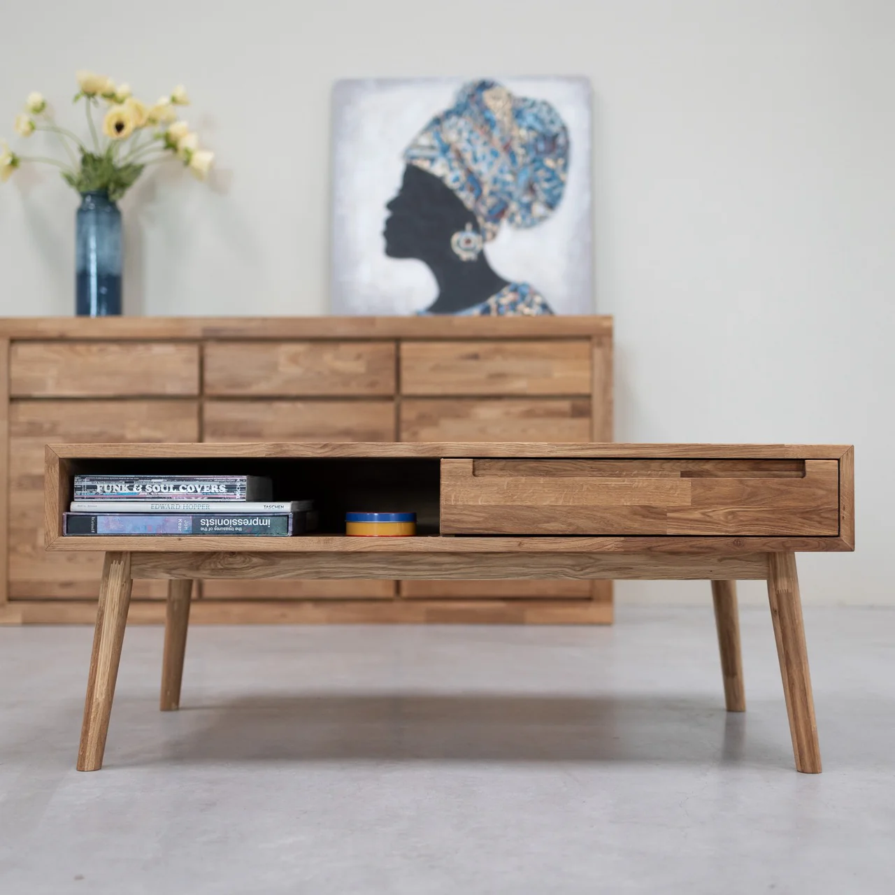 Mesa de centro de madera maciza de roble Escandi 8 | NordicStory - Image 4
