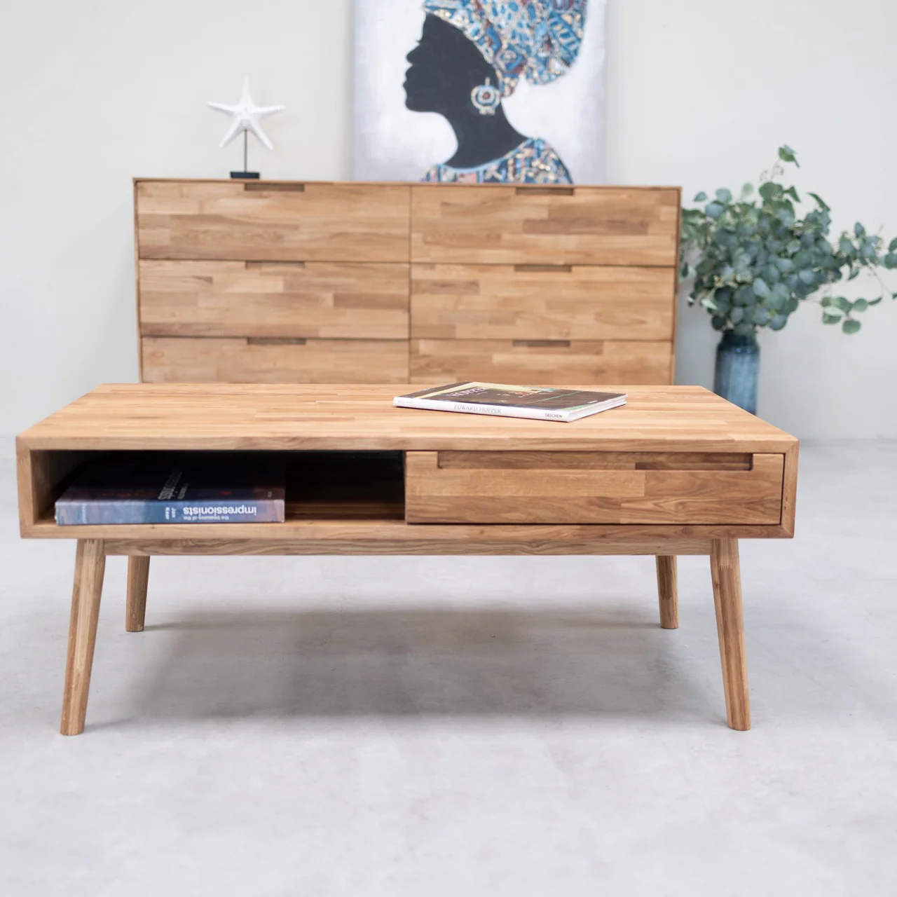 Mesa de centro de madera maciza de roble Escandi 8 | NordicStory - Image 7