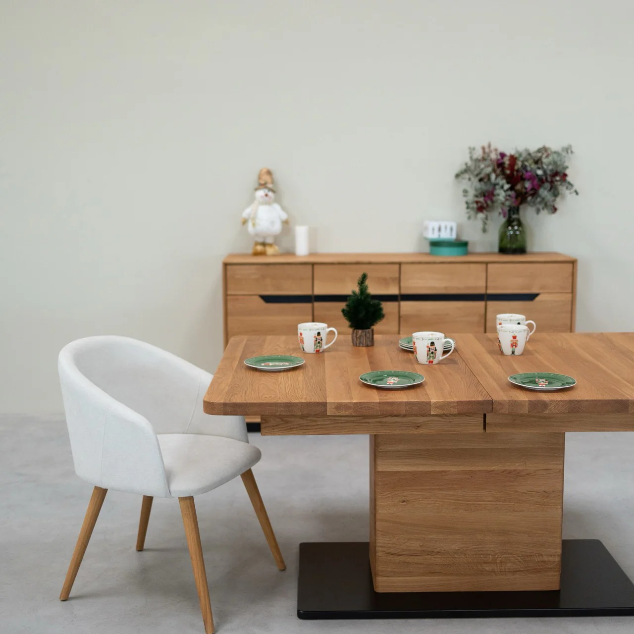 Mesa de comedor extensible de madera maciza roble Bremen | NordicStory - Image 14