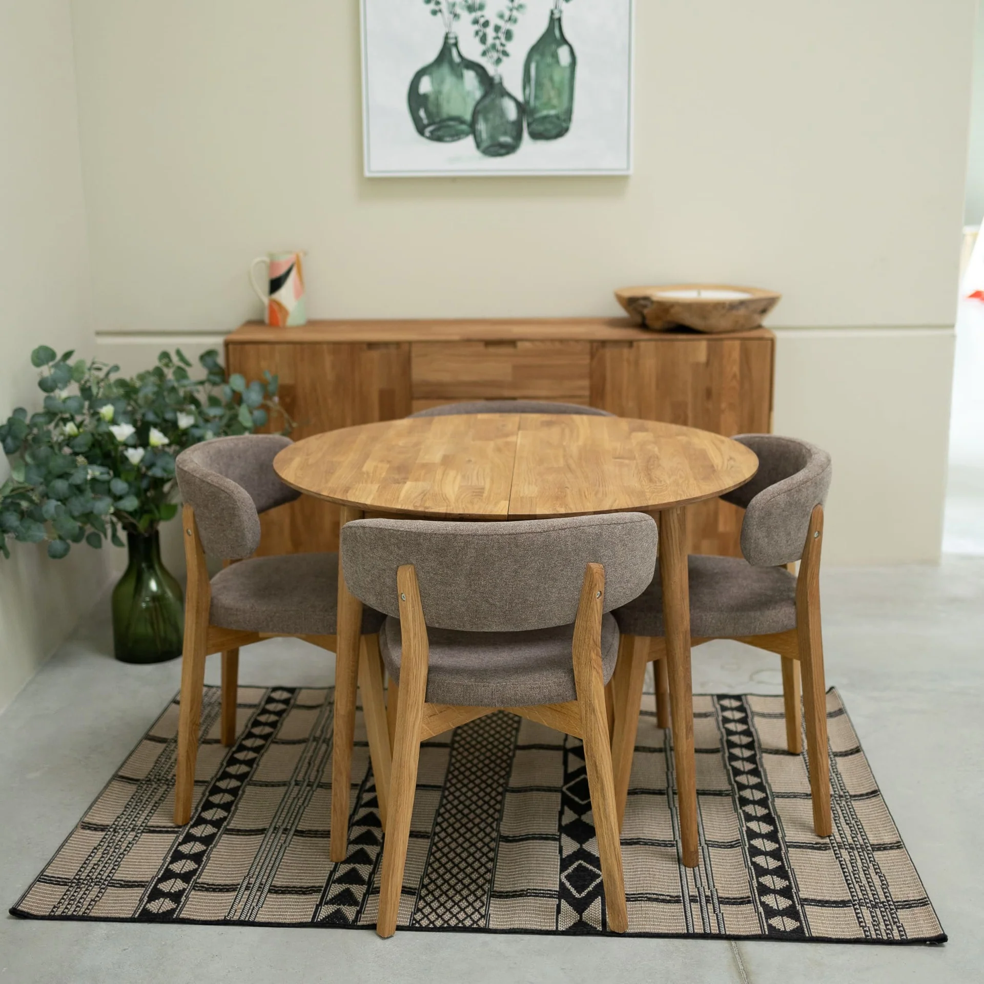 Mesa de comedor redonda y extensible de madera maciza de roble Escandi 3 | NordicStory - Image 5